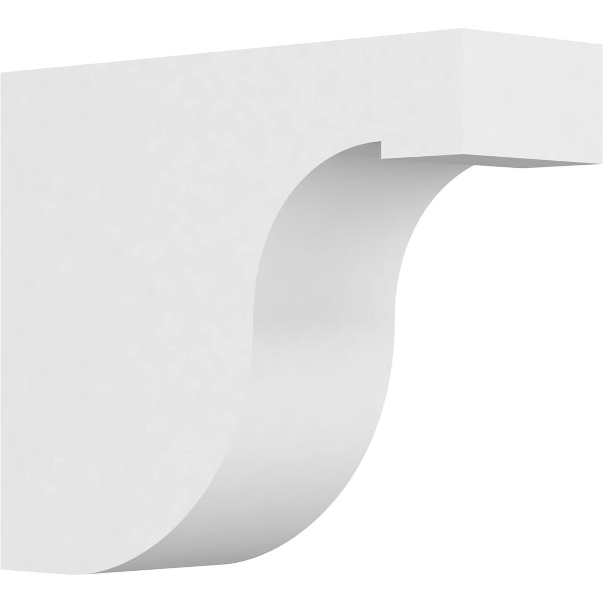 Ekena Millwork RFTP04X10X12DEL Standard Del Monte 4-in X 10-in X 12-in White PVC Rafter Tail