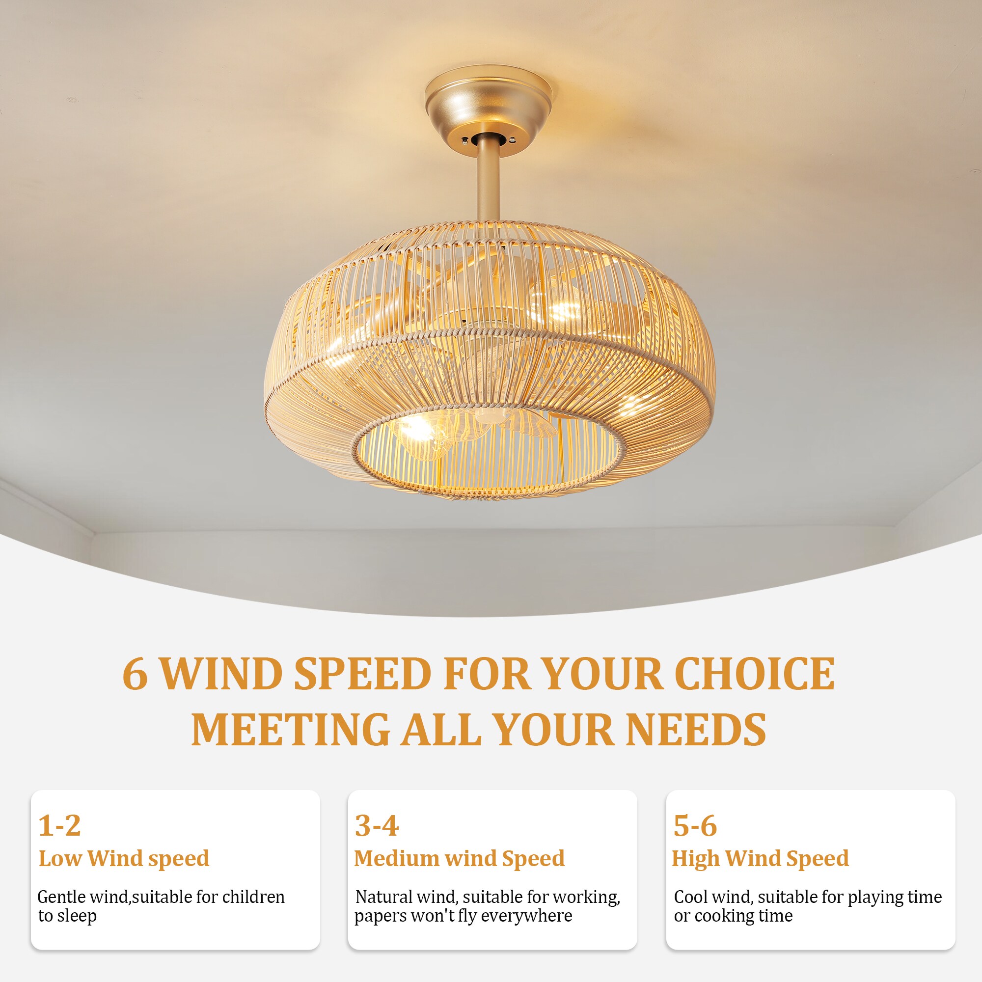 KAISITE 8106CF-04CR-CH Ceiling-Fans - View #13