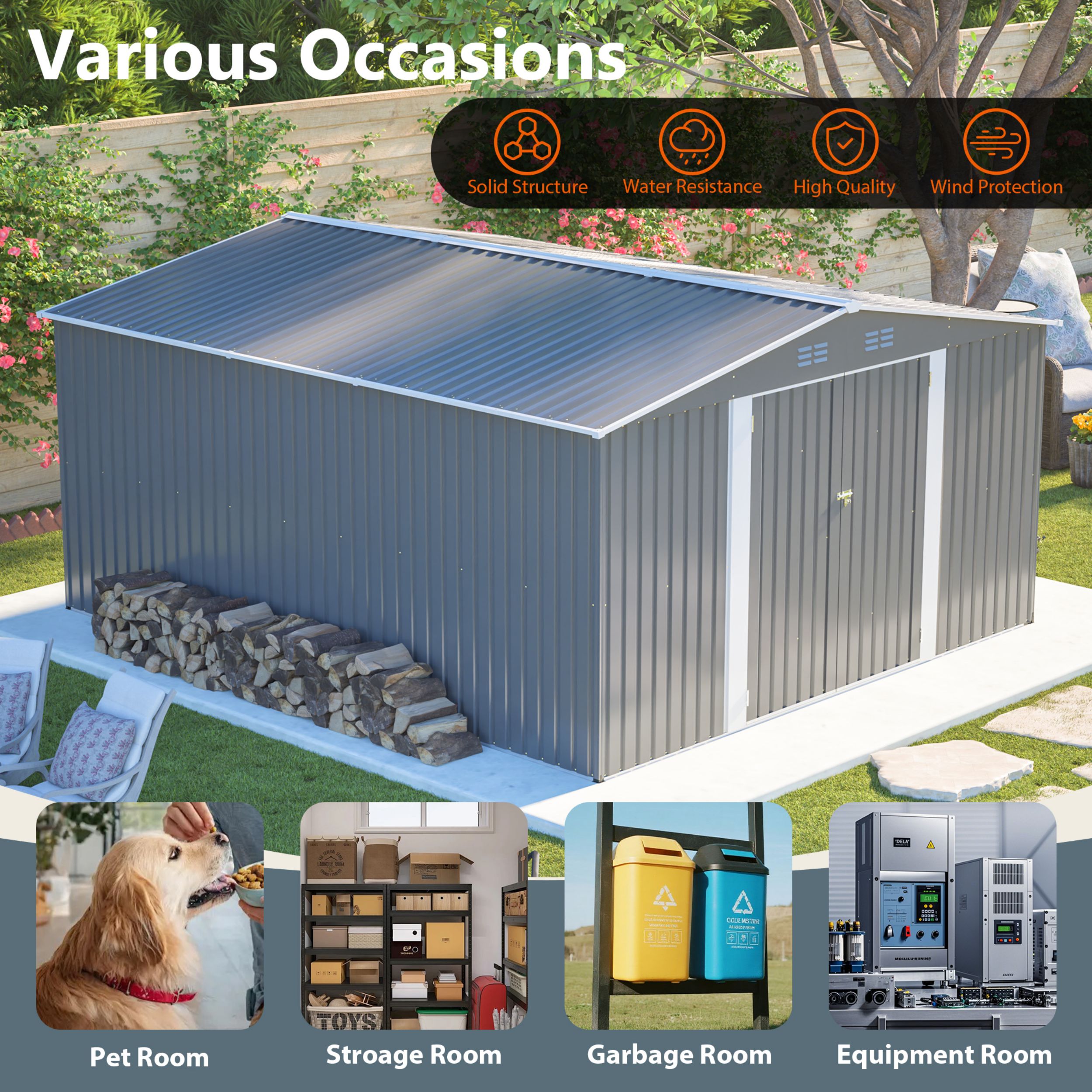 Poinic QURDS-0049S54 Metal-Storage-Buildings-Sheds - View #7