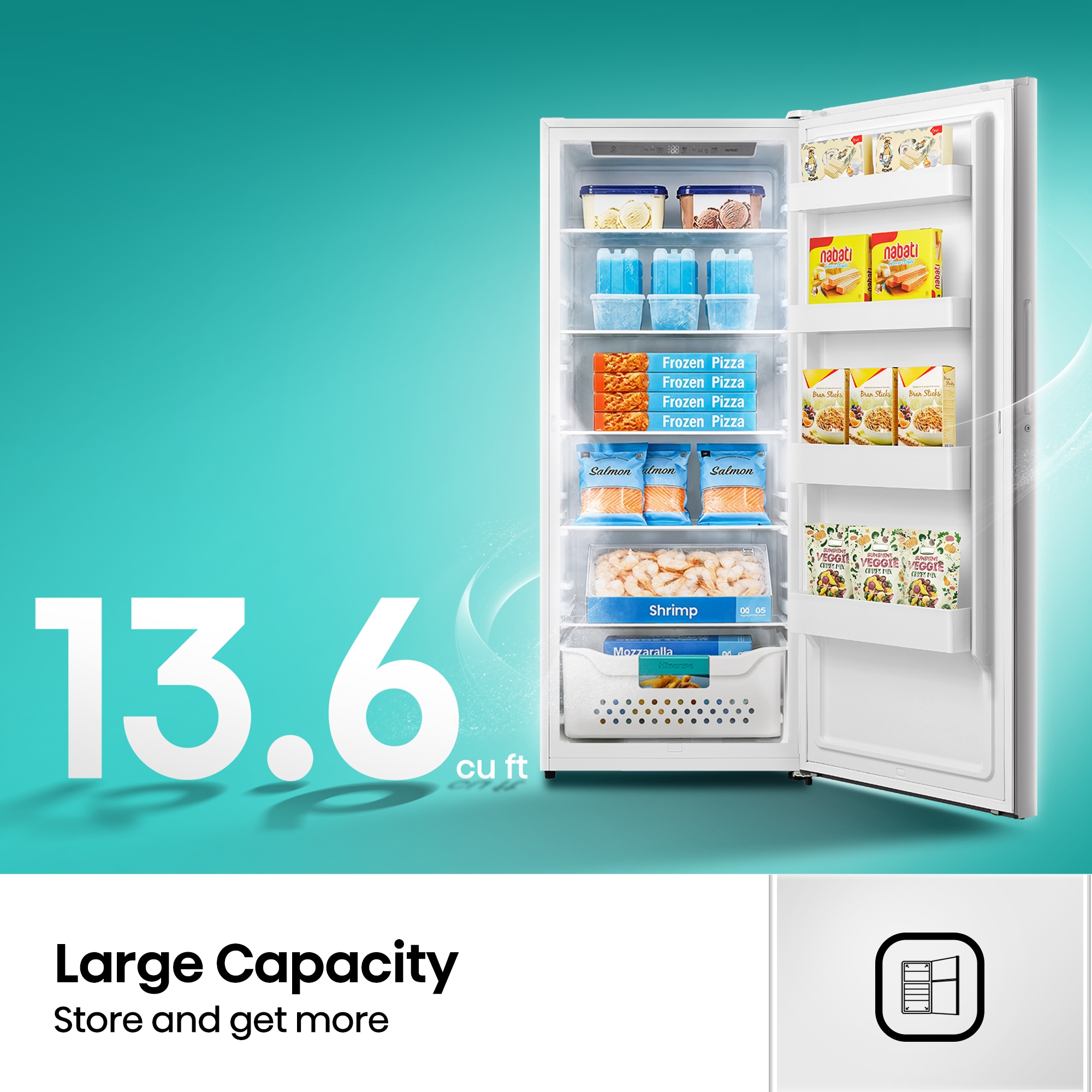 Hisense Convertible 13.6-cu ft Garage Ready Frost-free Upright