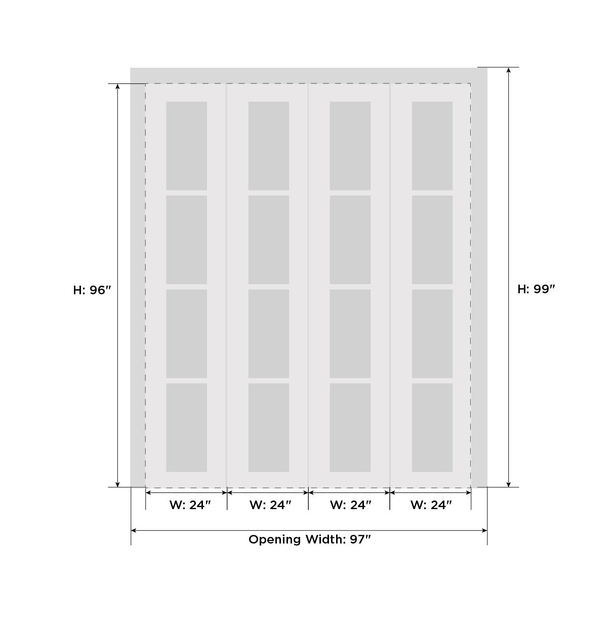 SARTODOORS PL2010DBFCA9696 Bifold-Sliding-Closet-Doors - View #4