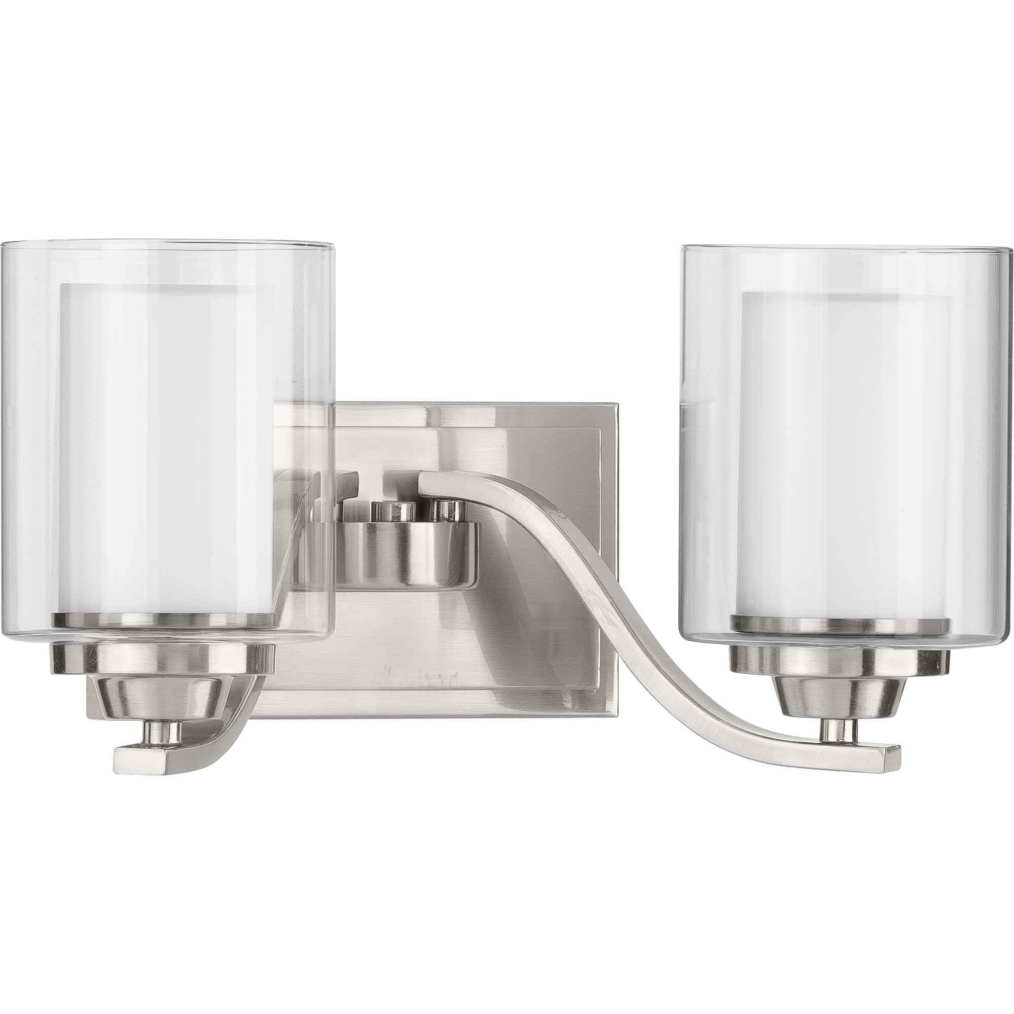 Progress Lighting P300121-009 Kene 16.25-in 2 -Light Brushed Nickel Craftsman Vanity light