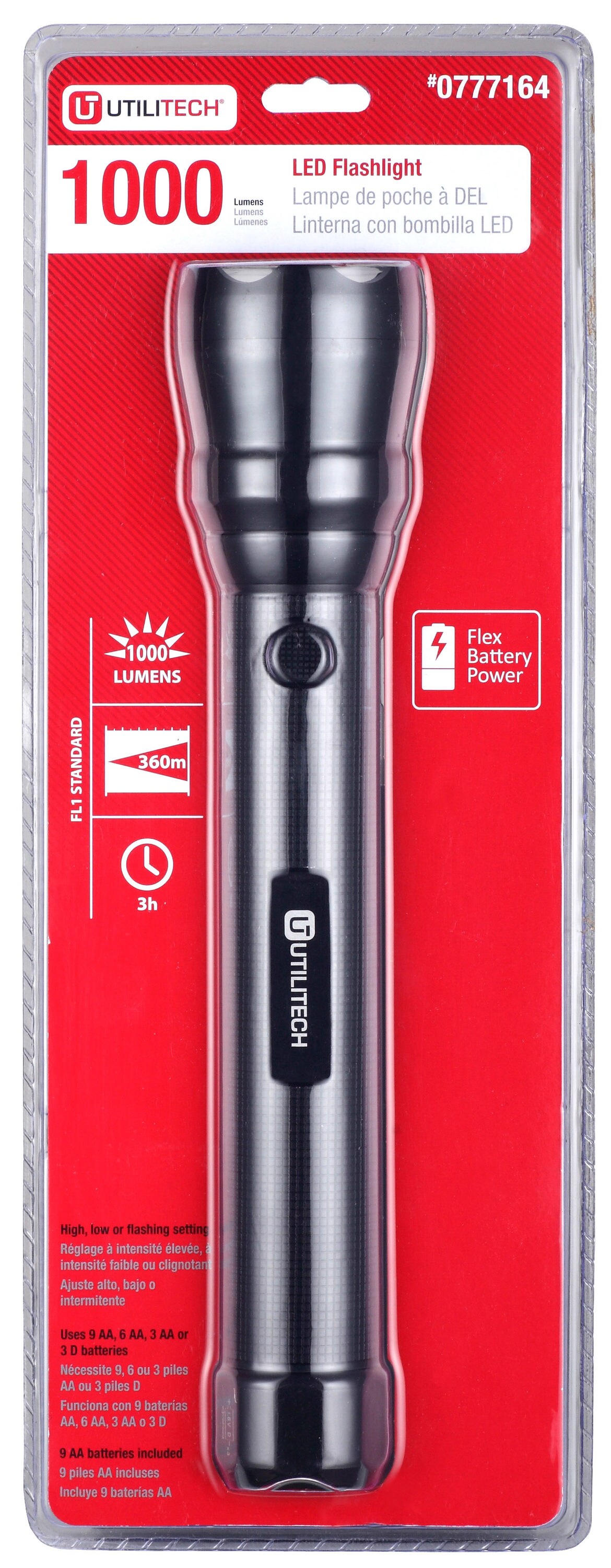 Utilitech FT-LOW1415 1000-Lumen LED Flashlight