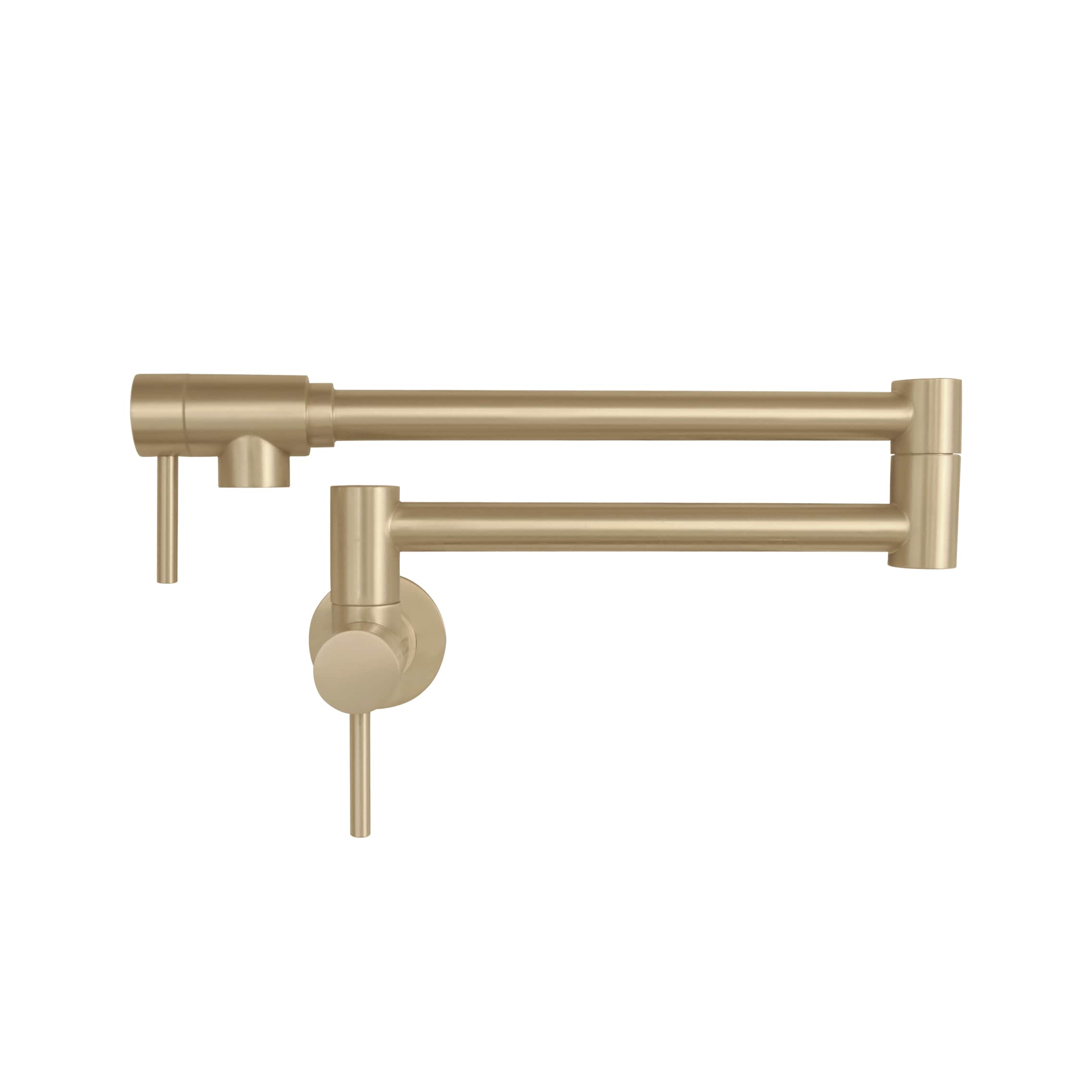 Stylish K-145G Asti Brushed Gold Single Handle Wall-mount Pot Filler Kitchen Faucet