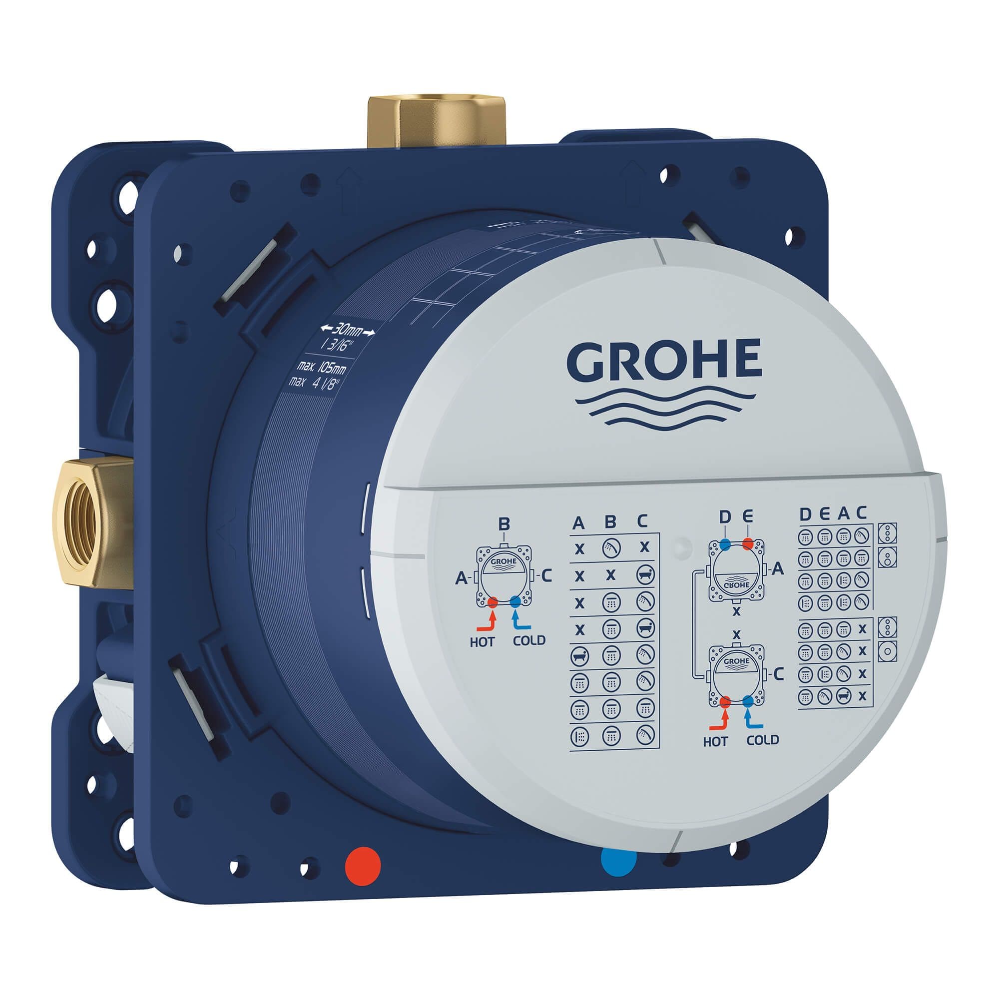 GROHE 35601000 FNPT x 1/2-in OD FNPT Brass Shower valve