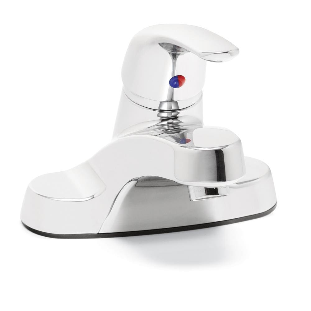 Speakman S-3552 Commander Polished Chrome 4-in centerset 1-Handle Bathroom Sink Faucet with Drain