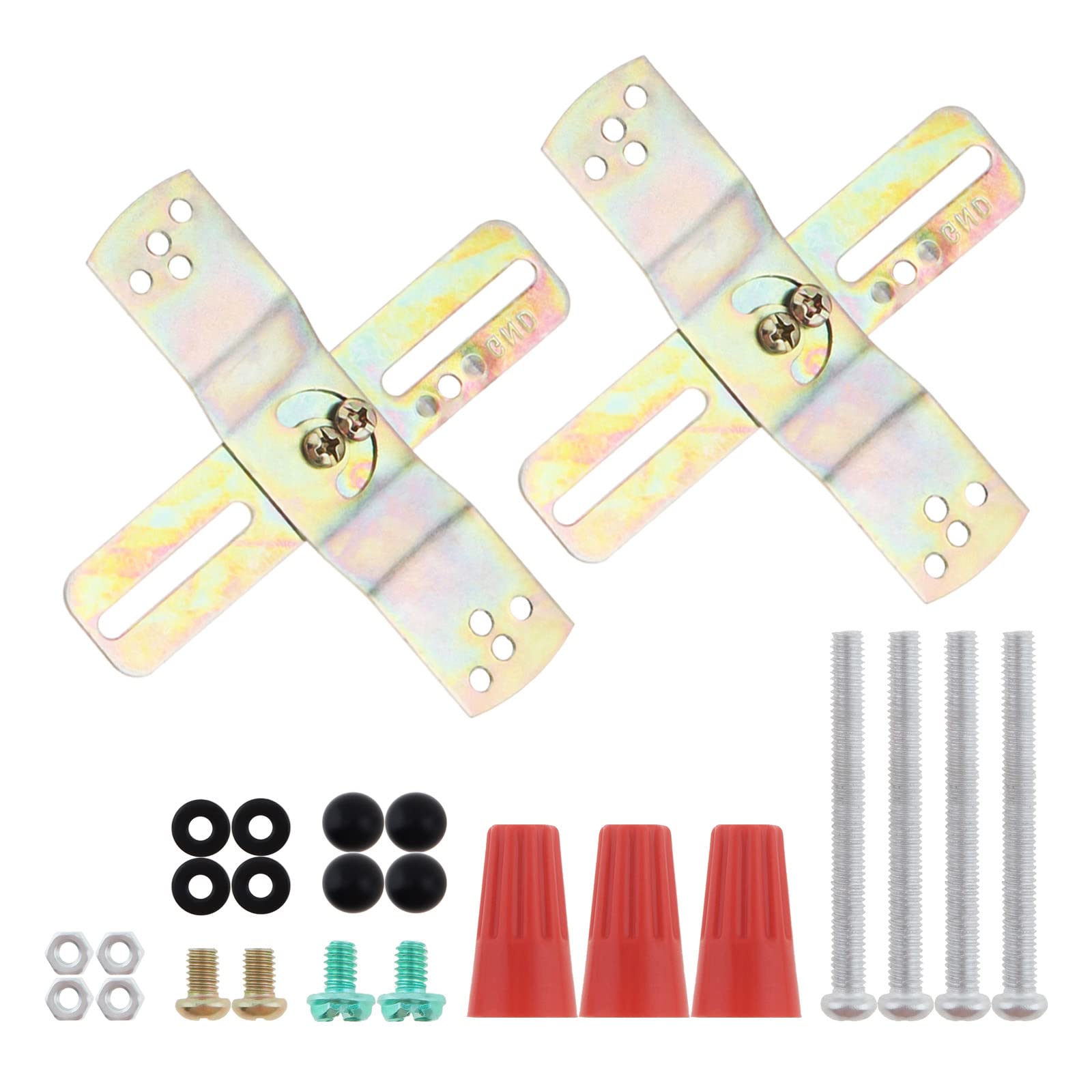 Aoibox  4 in Universal Rotatable Crossbar Light Fixture Mounting Bracket with Screws and Nuts 2 Pack
