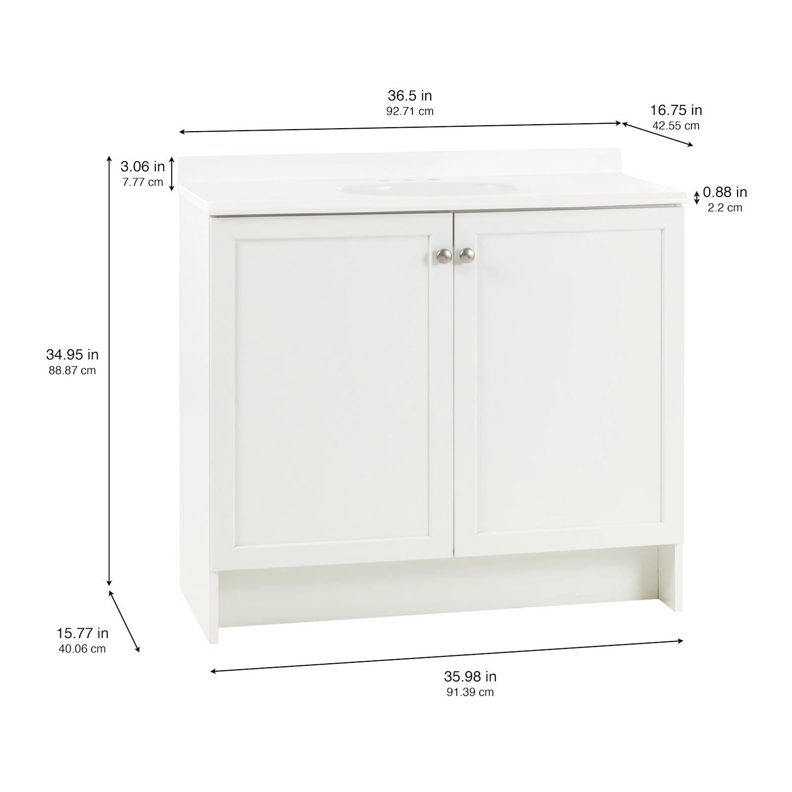 Project Source W063636P2-WH Bath-Vanity-Combo - View #12