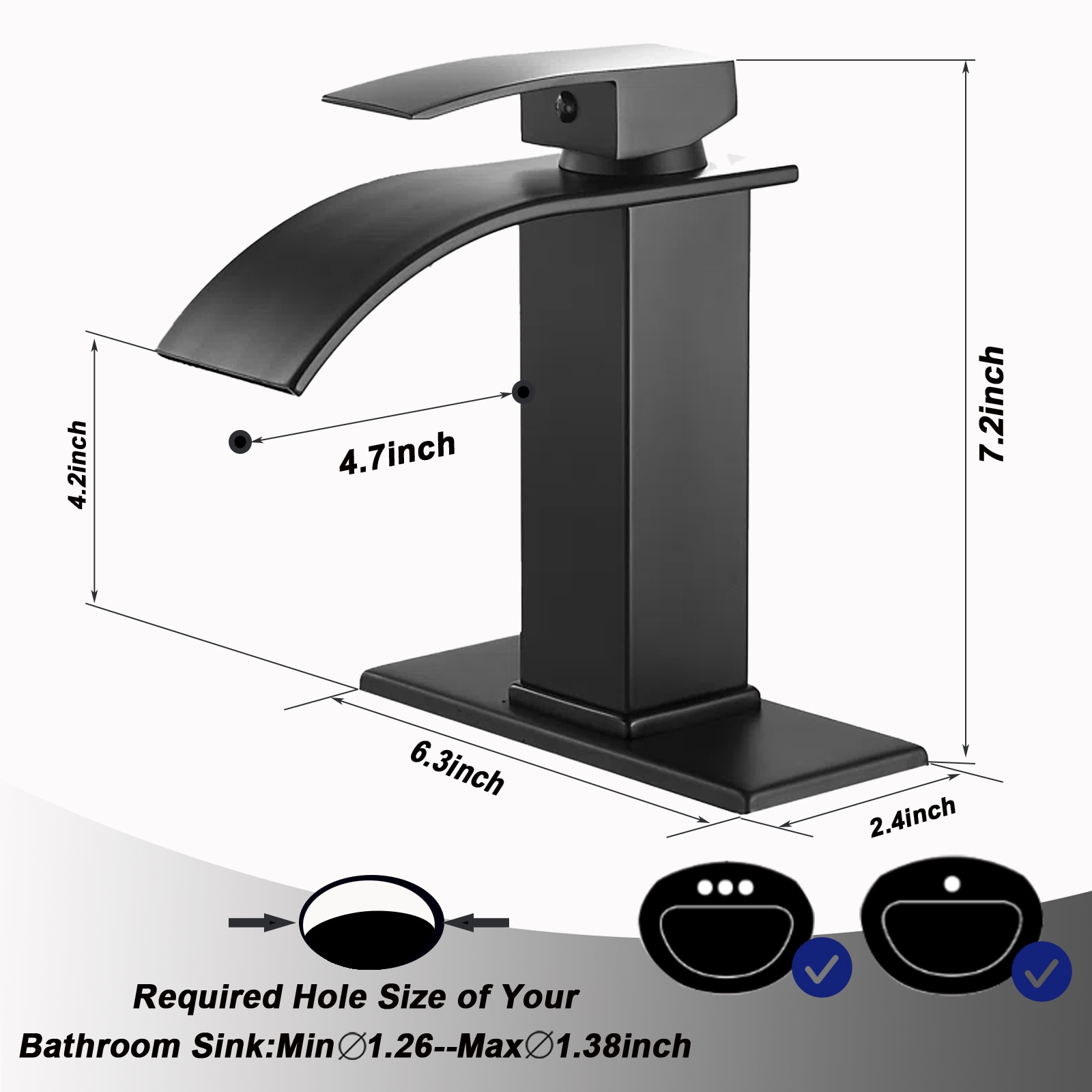 BYH B-BF001-MB Lavatory-Faucets - View #5