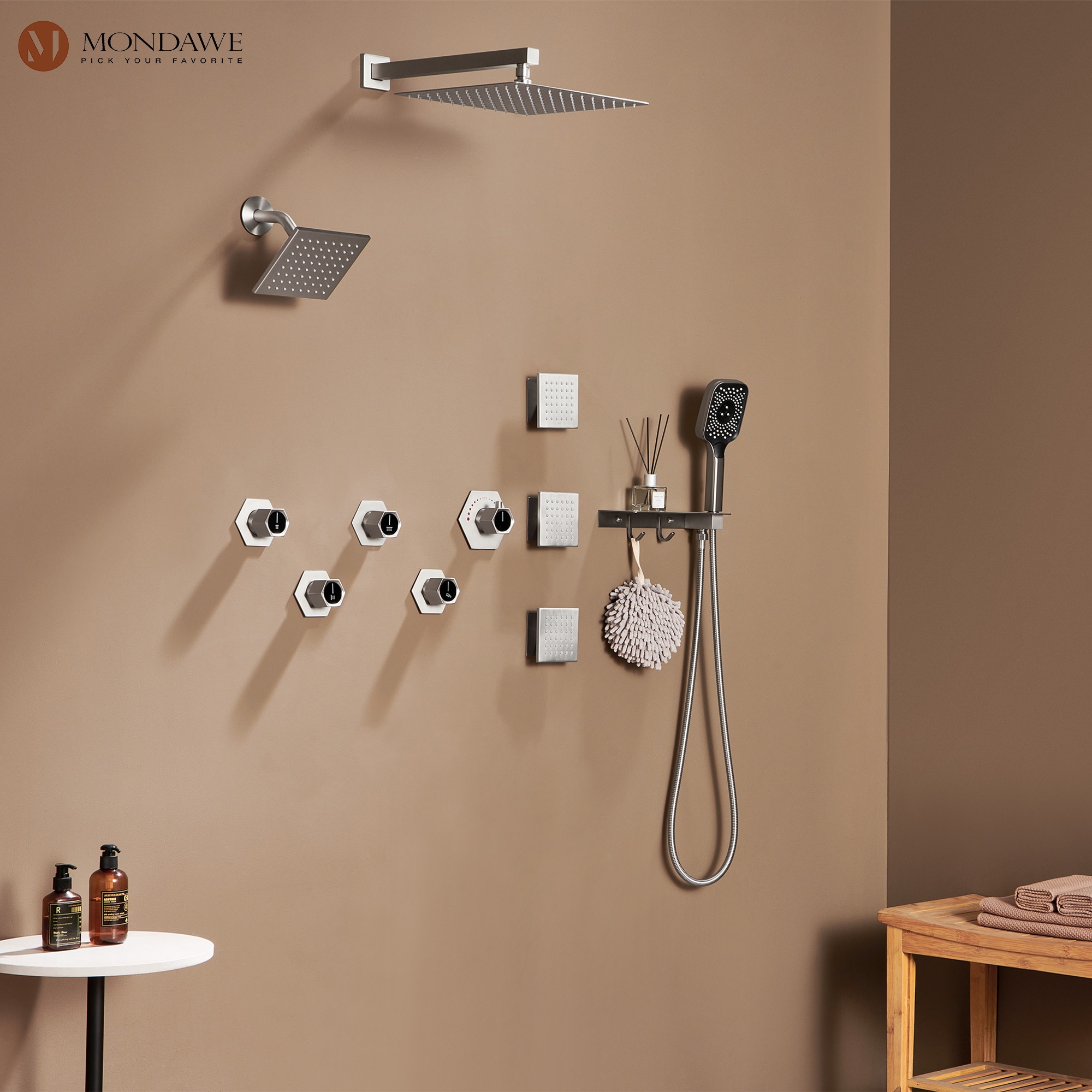 Mondawe MD-BN-6105 Showerhead-Bar-Panels - View #4