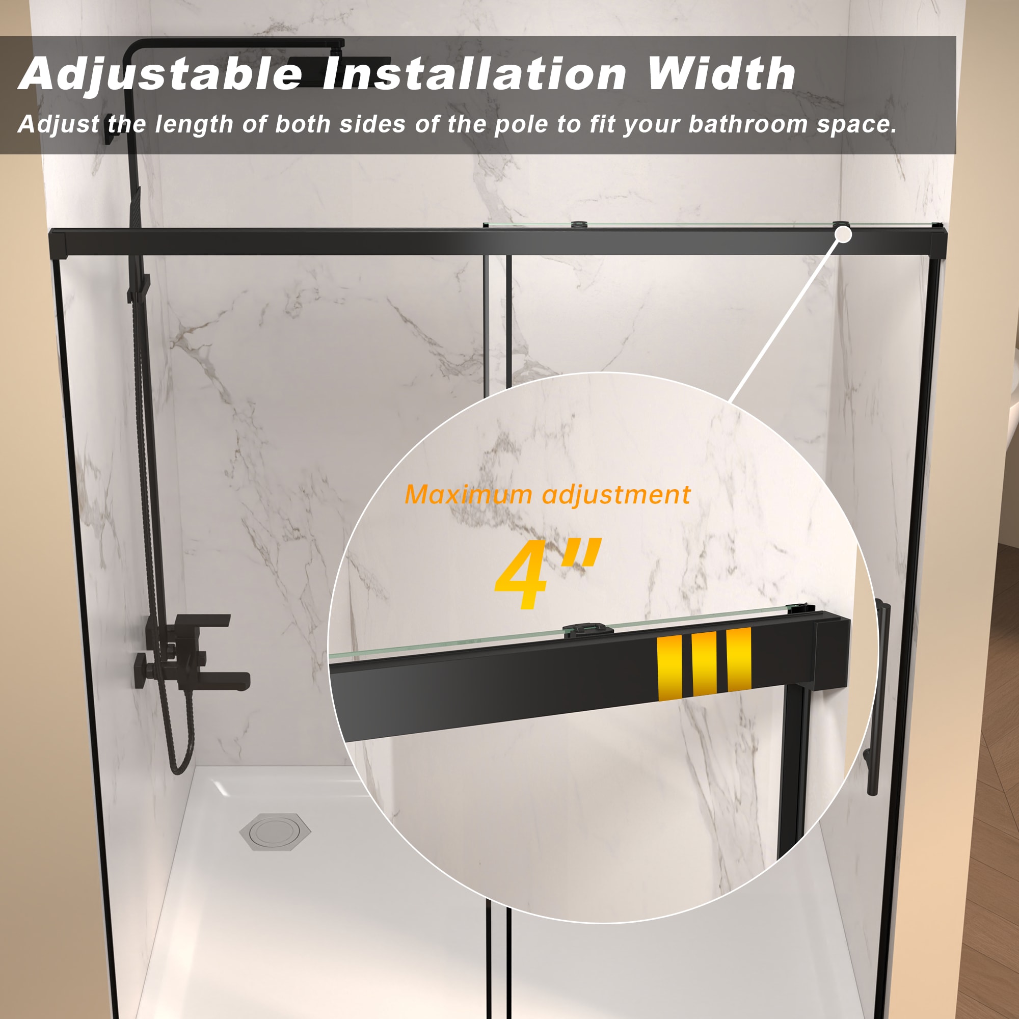 LUXEYARD DS-X-225-SHOOR14 Shower-Doors - View #4