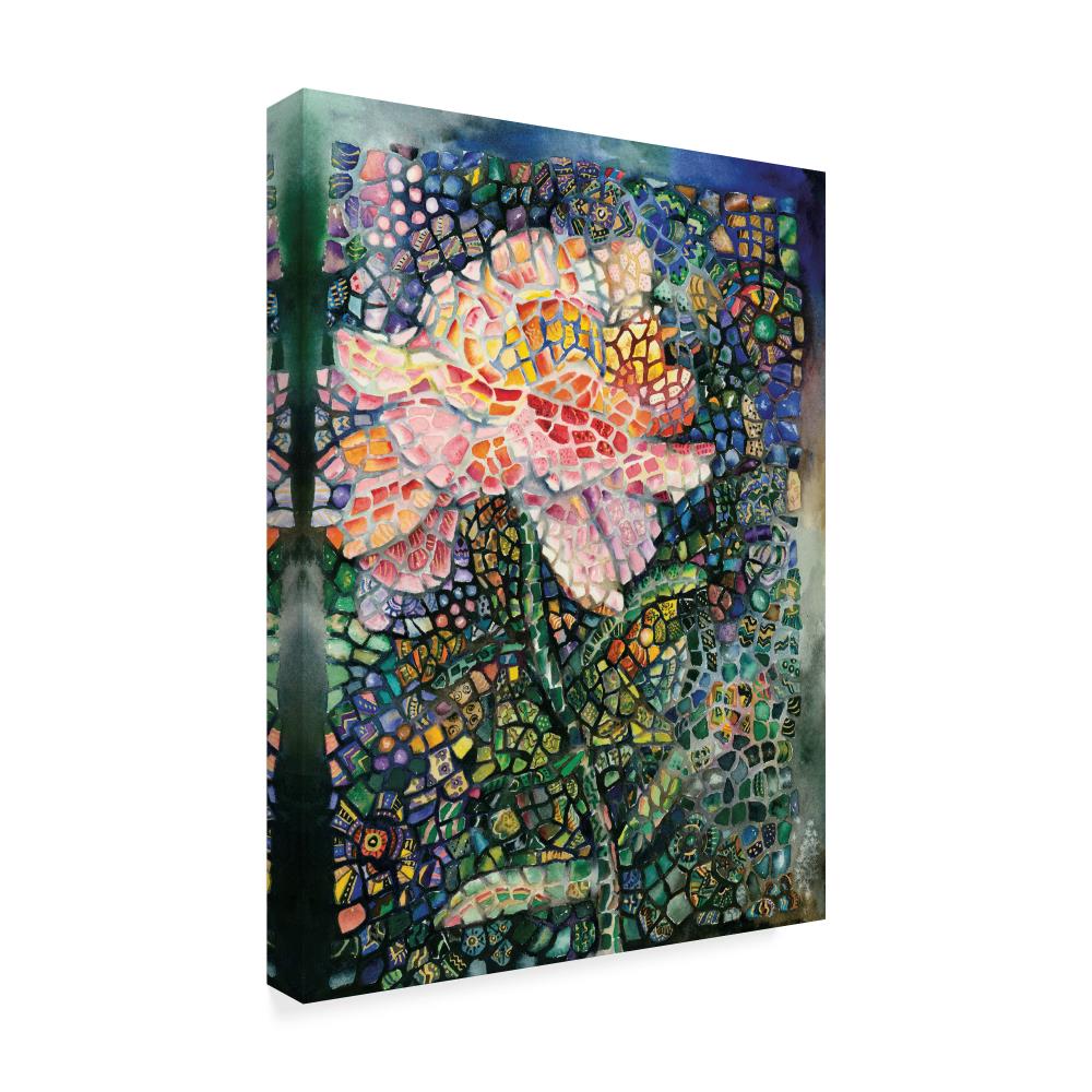 Trademark Fine Art Framed 47-in H x 35-in W Floral Print on Canvas 