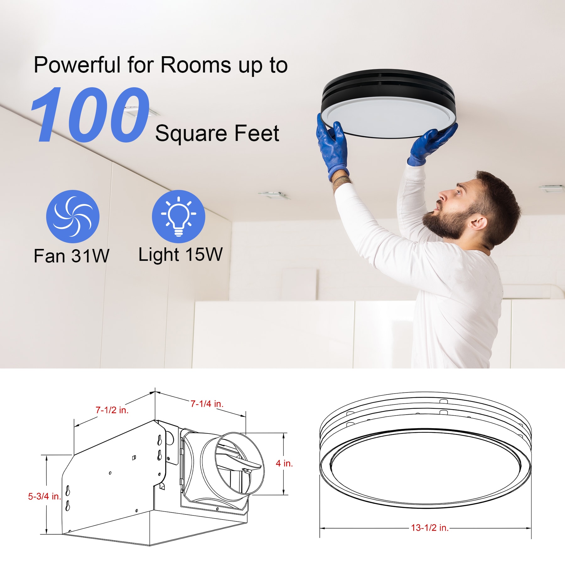Akicon AK13110N4-B Bath-Fans - View #5