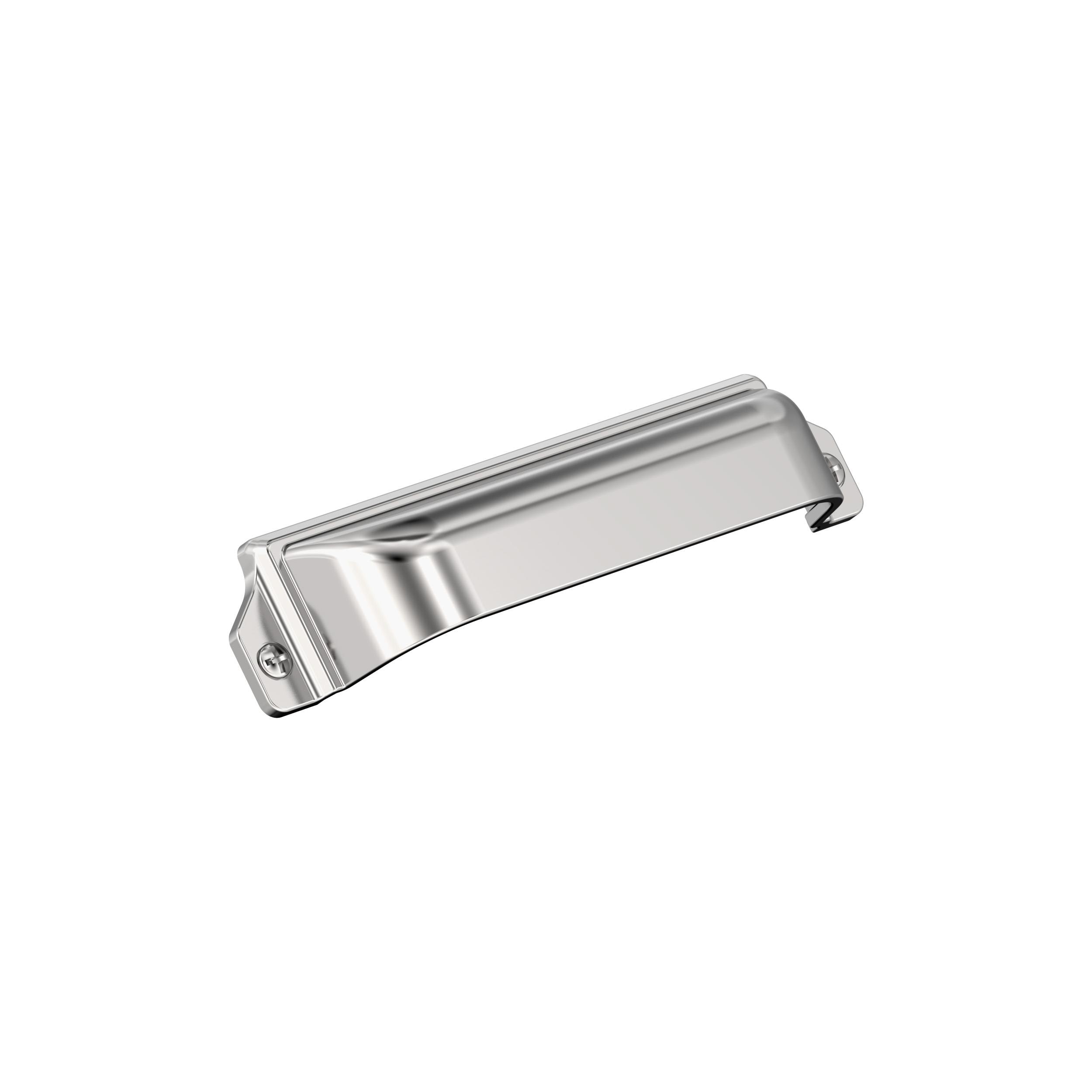 Amerock 10VMP3718026 Haven 3-in or 3-3/4-in , 76mm or 96mm Center to Center Polished Chrome Dual Mount Rectangular Cup Drawer Pulls 10 -Pack