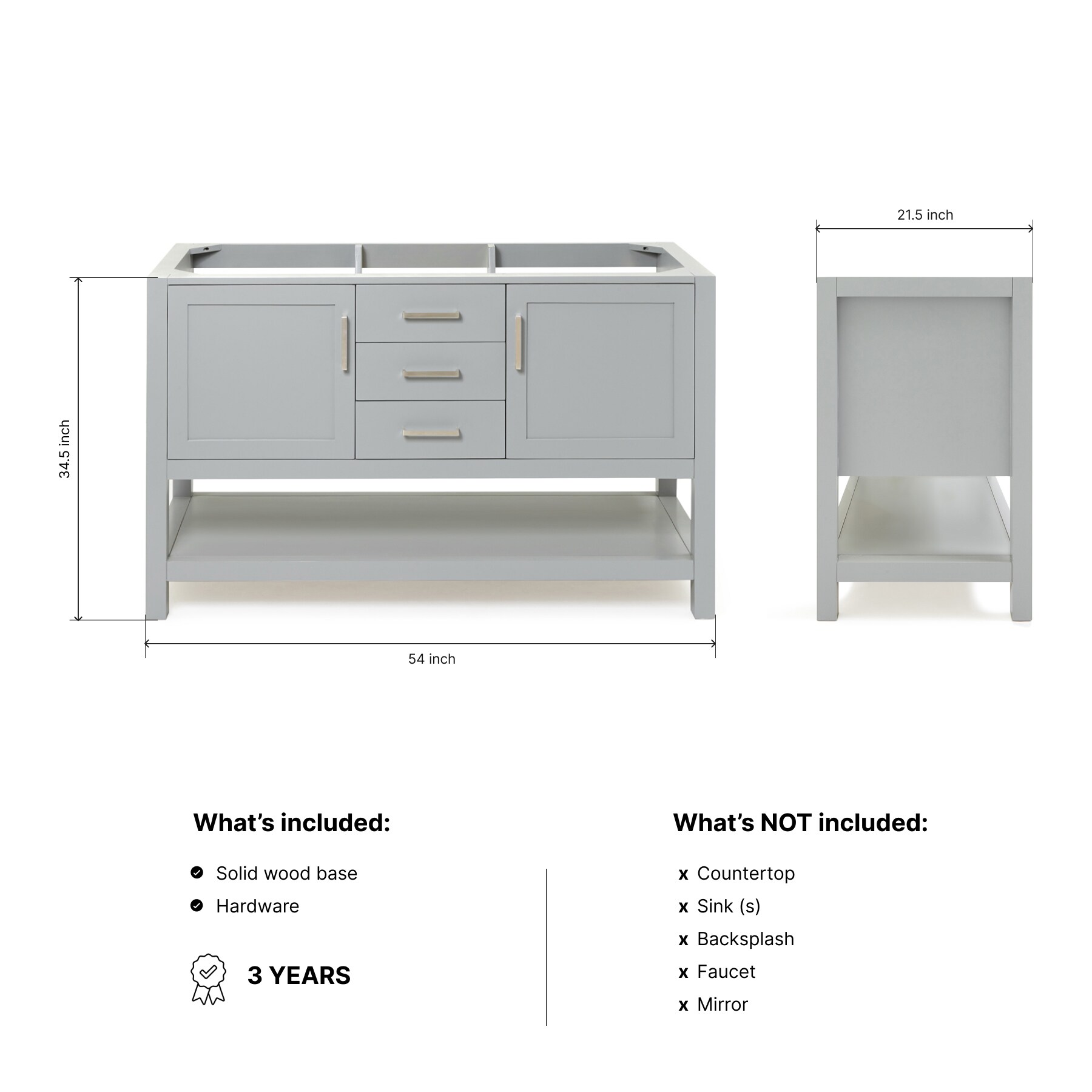 ARIEL R054S-BC-GRY vanities - View #3