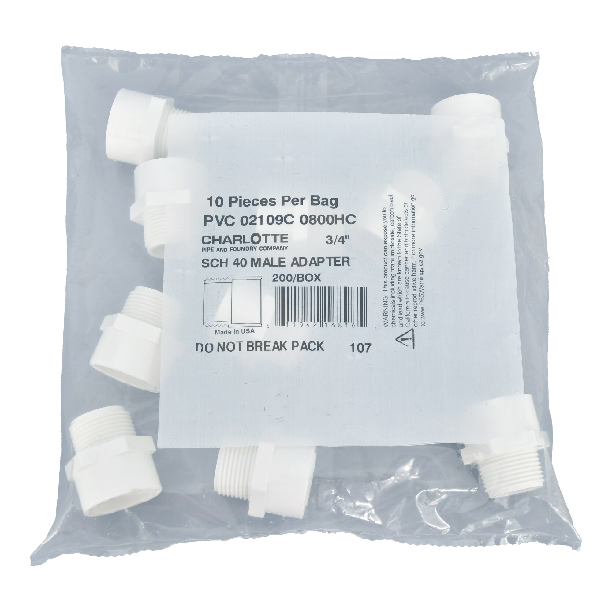 Charlotte Pipe PVC 02109C 0800HC Pvc-Pressure-Sch-40-Fittings - View #7