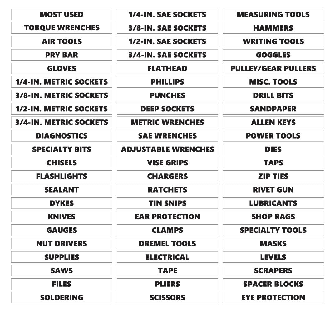 DCM Solutions TBUBI50 Magnetic vinyl Magnetic accessory 66 Unique Magnetic Labels