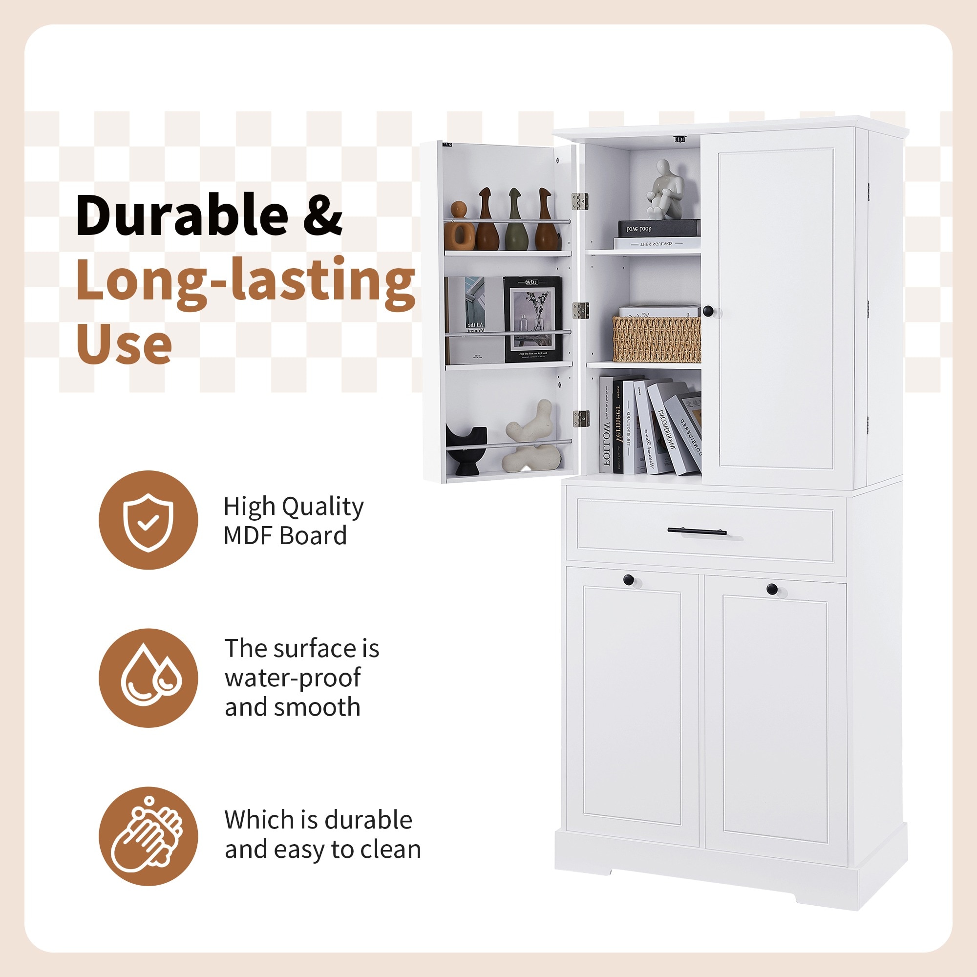 HyperDrop Cart ZW-N725S417823K Linen-Cabinets - View #5
