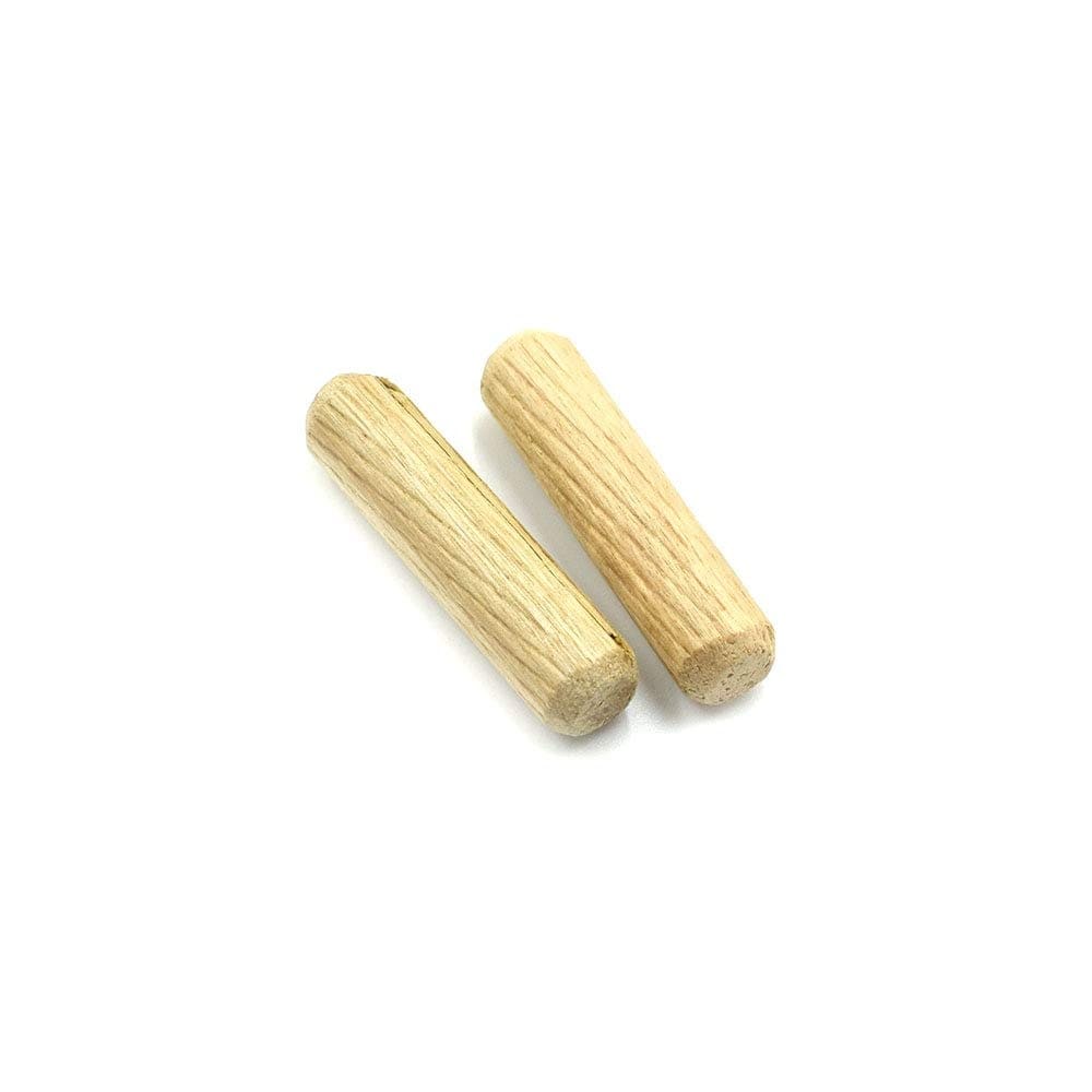Aoibox  100 Piece Fluted Wood Dowel Pins 10 x 40mm Hardwood Pegs with Beveled Ends for Furniture Repair