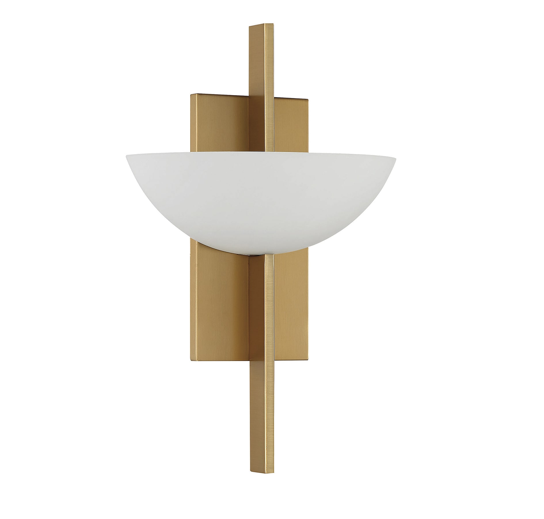 Mid-Century Modern Black and Brass Dimmable Wall Sconce