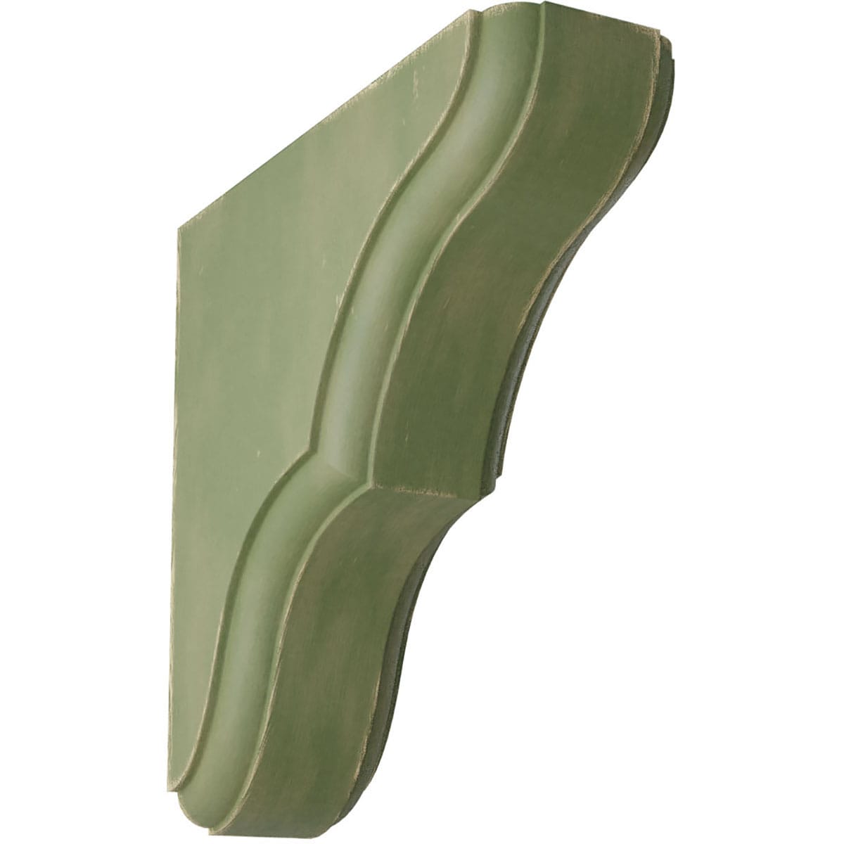 Ekena Millwork BKTWD02X06X06STGR Stratford 1-3/4-in x 5-1/2-in x 5-1/2-in Rubberwood Green Wood Standard bracket
