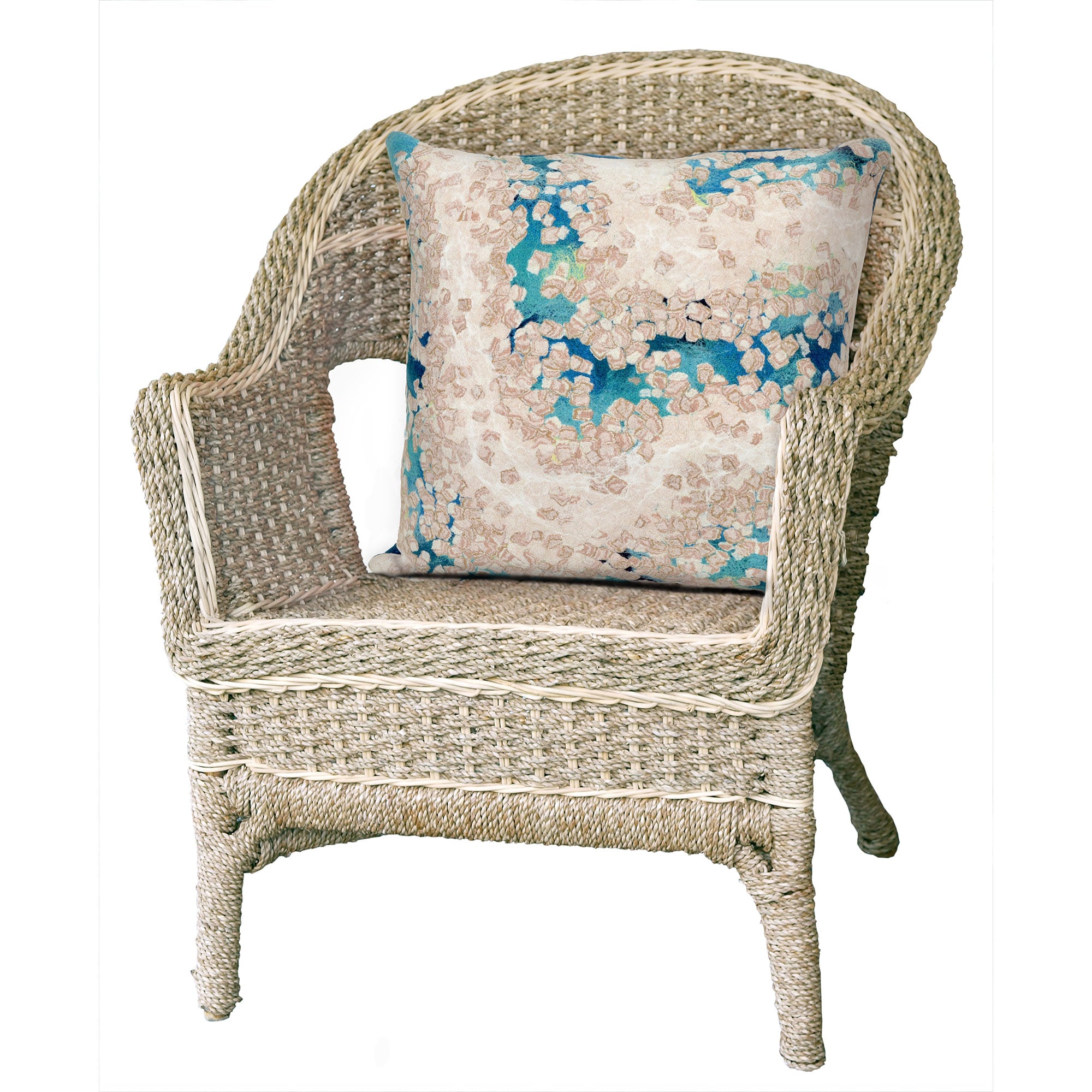 Liora Manne 7SC2S412603 Visions III 20-in x 20-in Cool Square Indoor Decorative Pillow