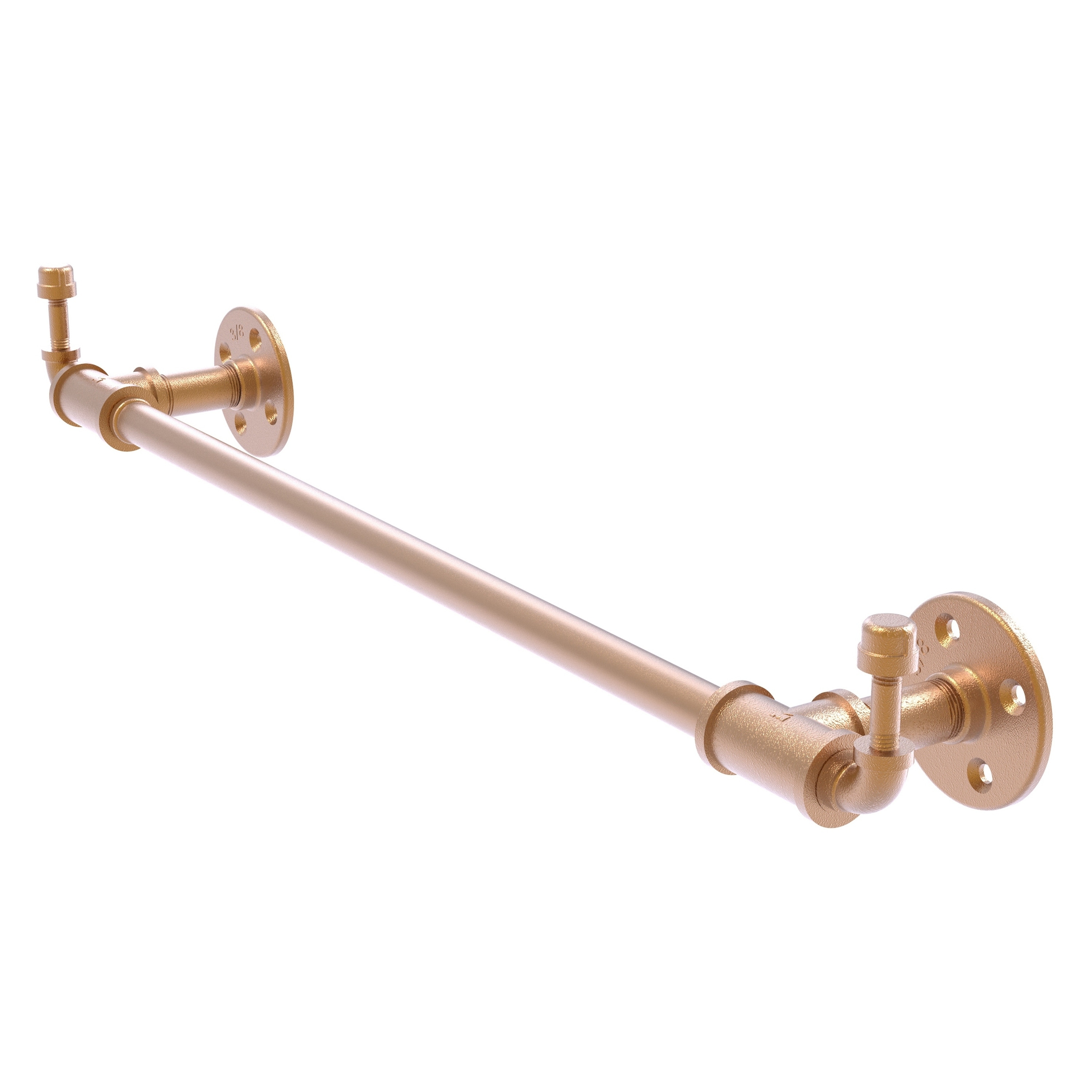 Allied Brass P-250-30-TBHK-BBR Pipeline 30-in Brushed Bronze Wall mount Single Towel Bar