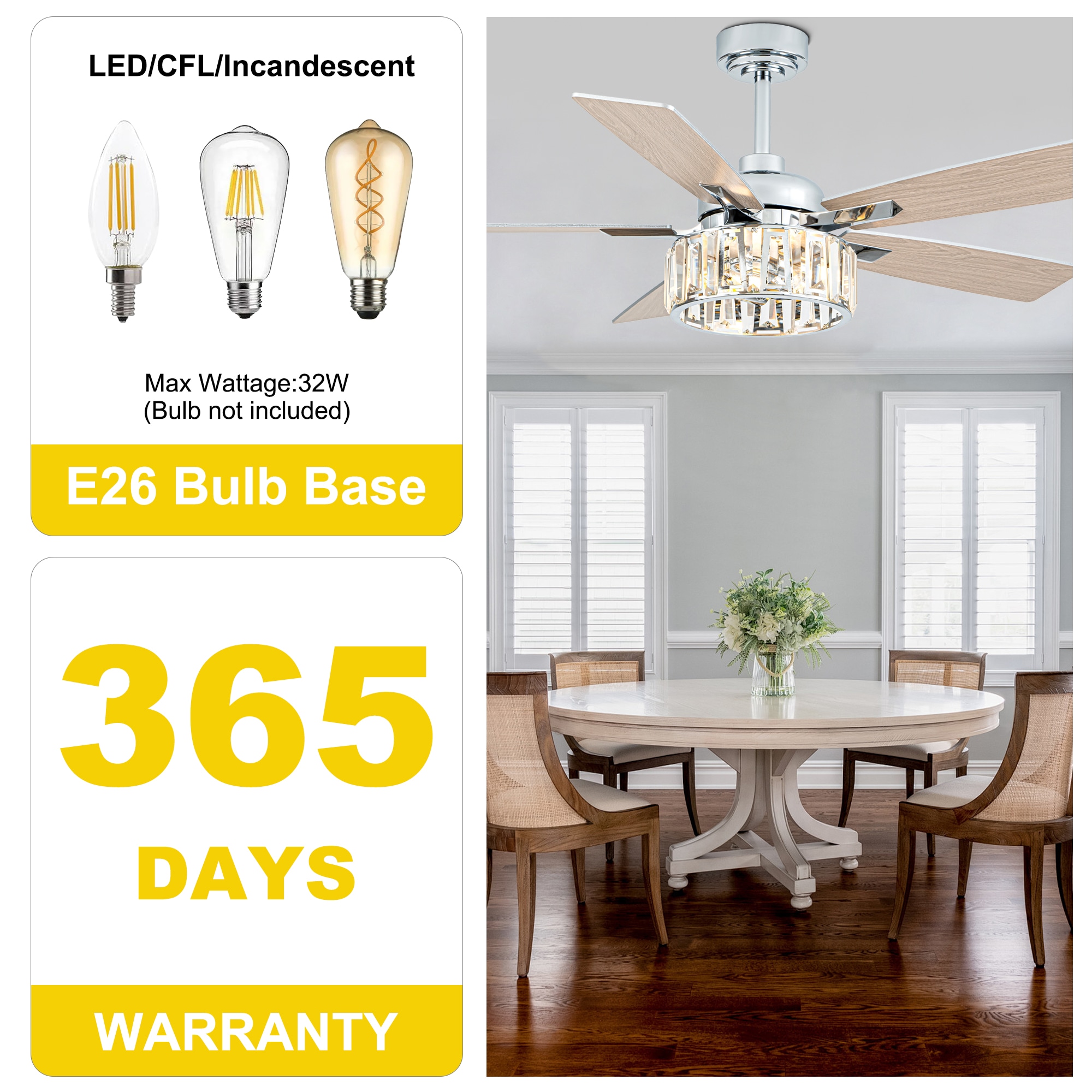 Oaks Decor DC5226OKELMD Ceiling-Fans - View #7