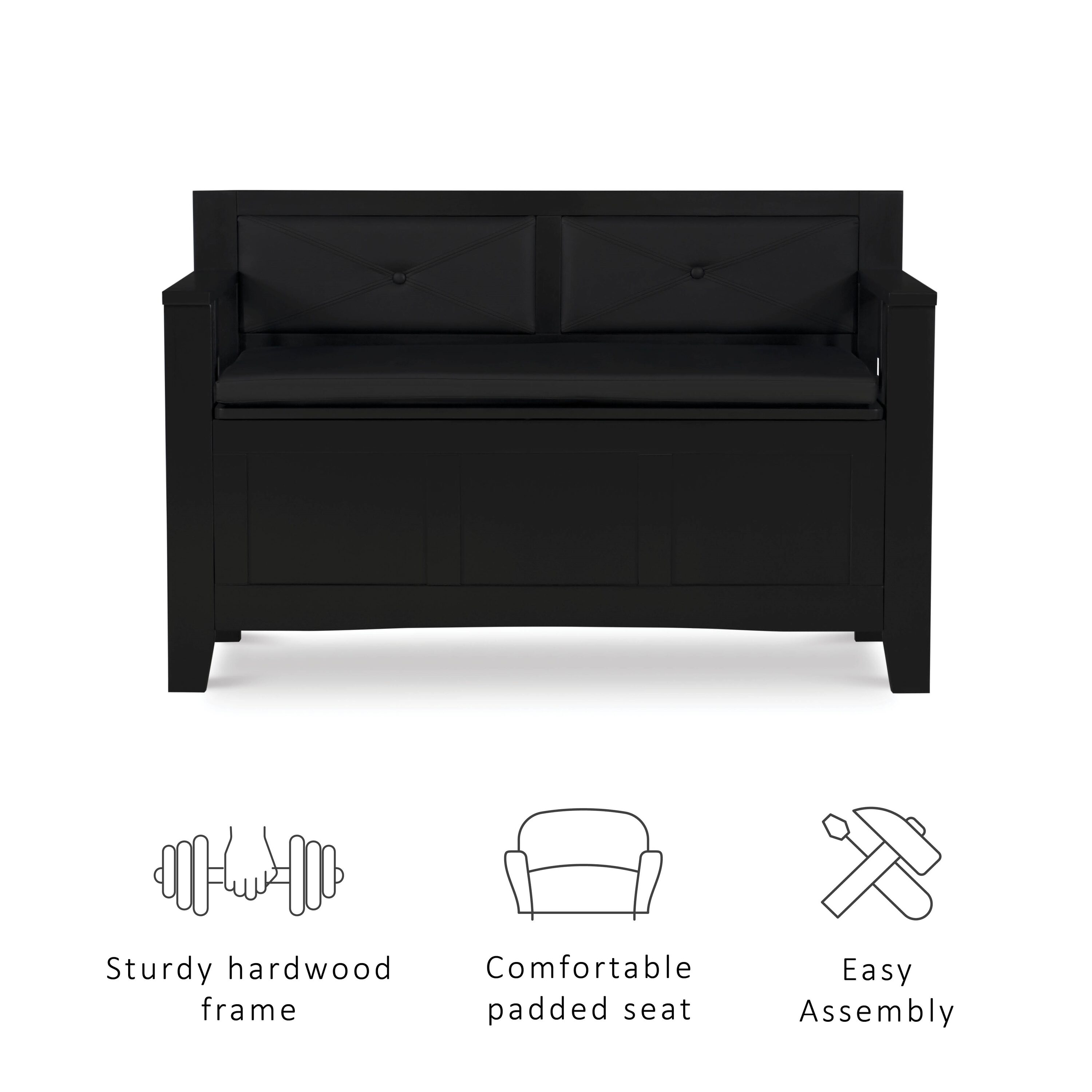 Linon 84021BLK-01-KD-U bench - View #10