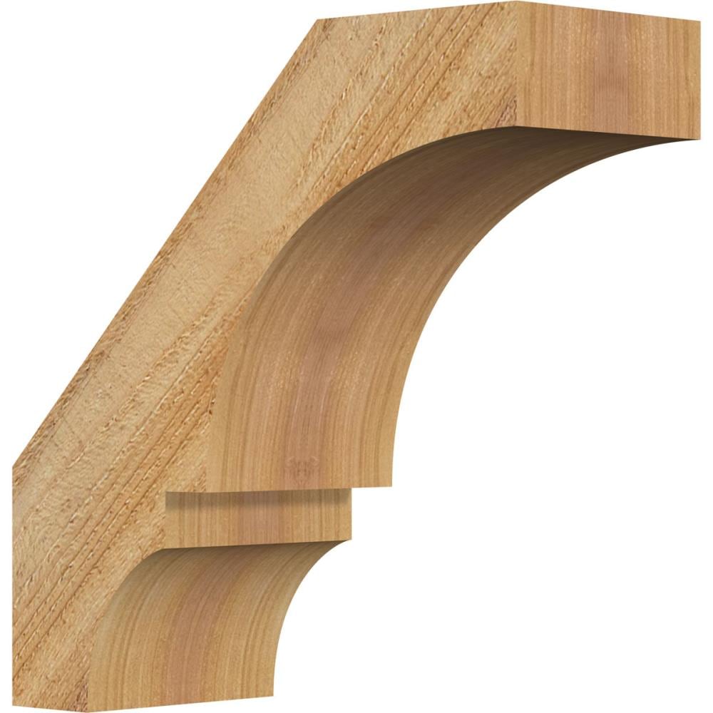 Ekena Millwork BRC04X10X10BOA00RWR 4-in x 10-in x 10-in Western Red Cedar Unfinished Wood Balboa rough sawn