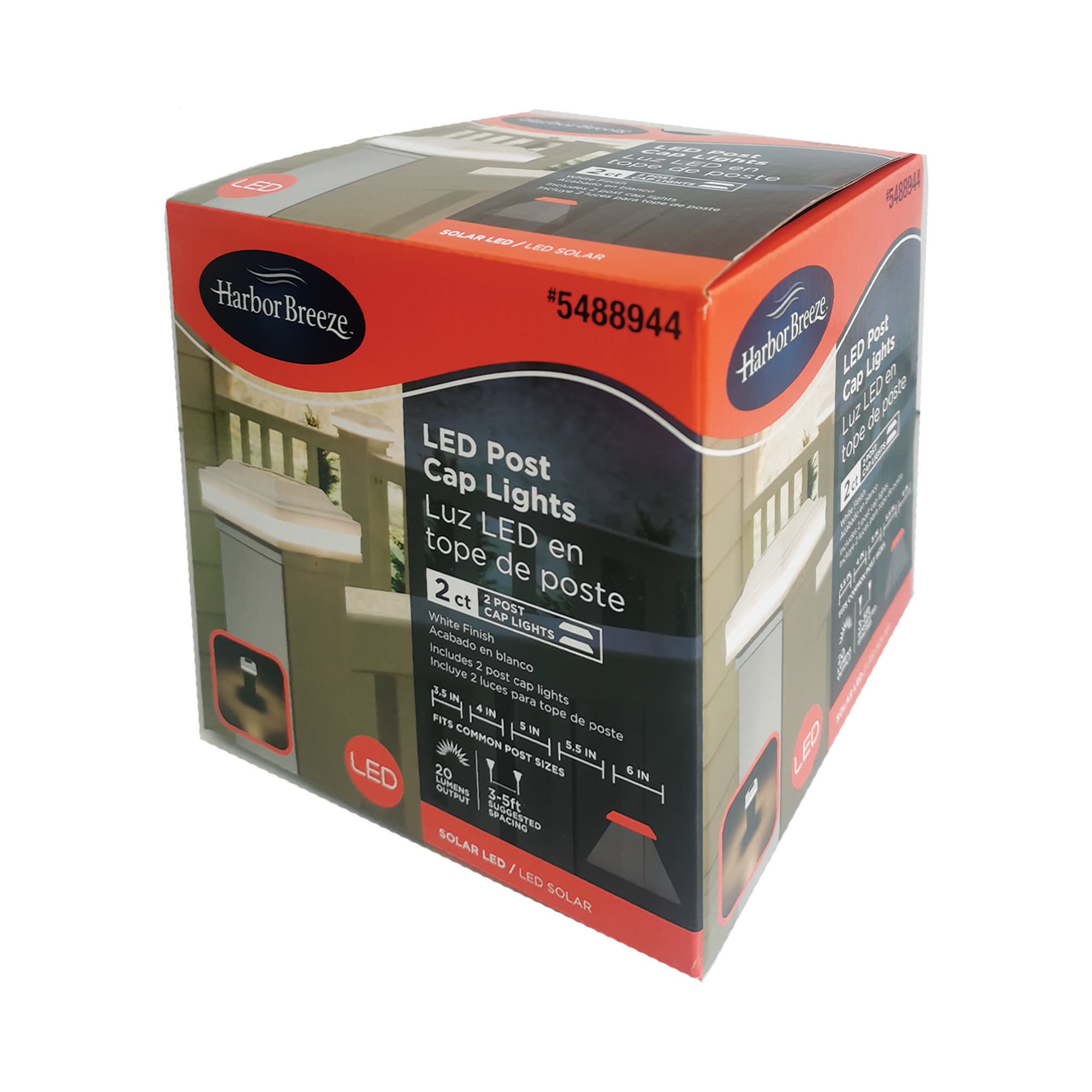 Harbor Breeze QPP55B-F20C-WH-2 Deck-Post-Caps - View #10