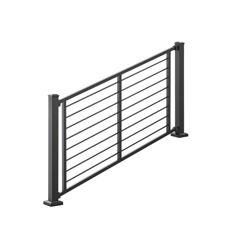 Trex BKBKROD0636SRK Signature 6-ft x 36-in Charcoal Black Aluminum Deck Stair Rail Kit