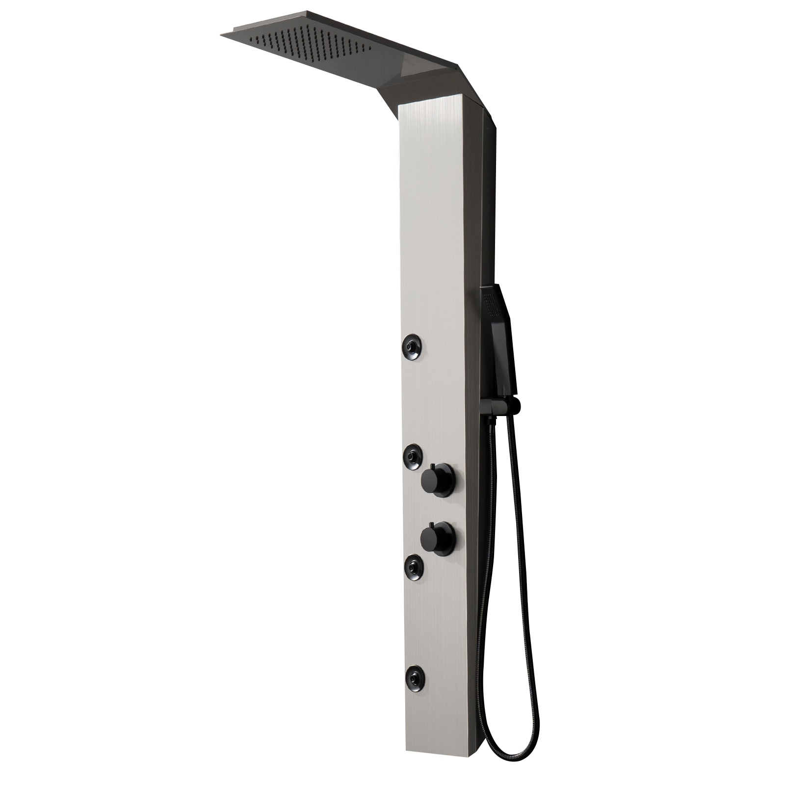 BWE YTP15-BNK Black Nickel 8-in Shower Panel System with 3-way Diverter (Valve Included)