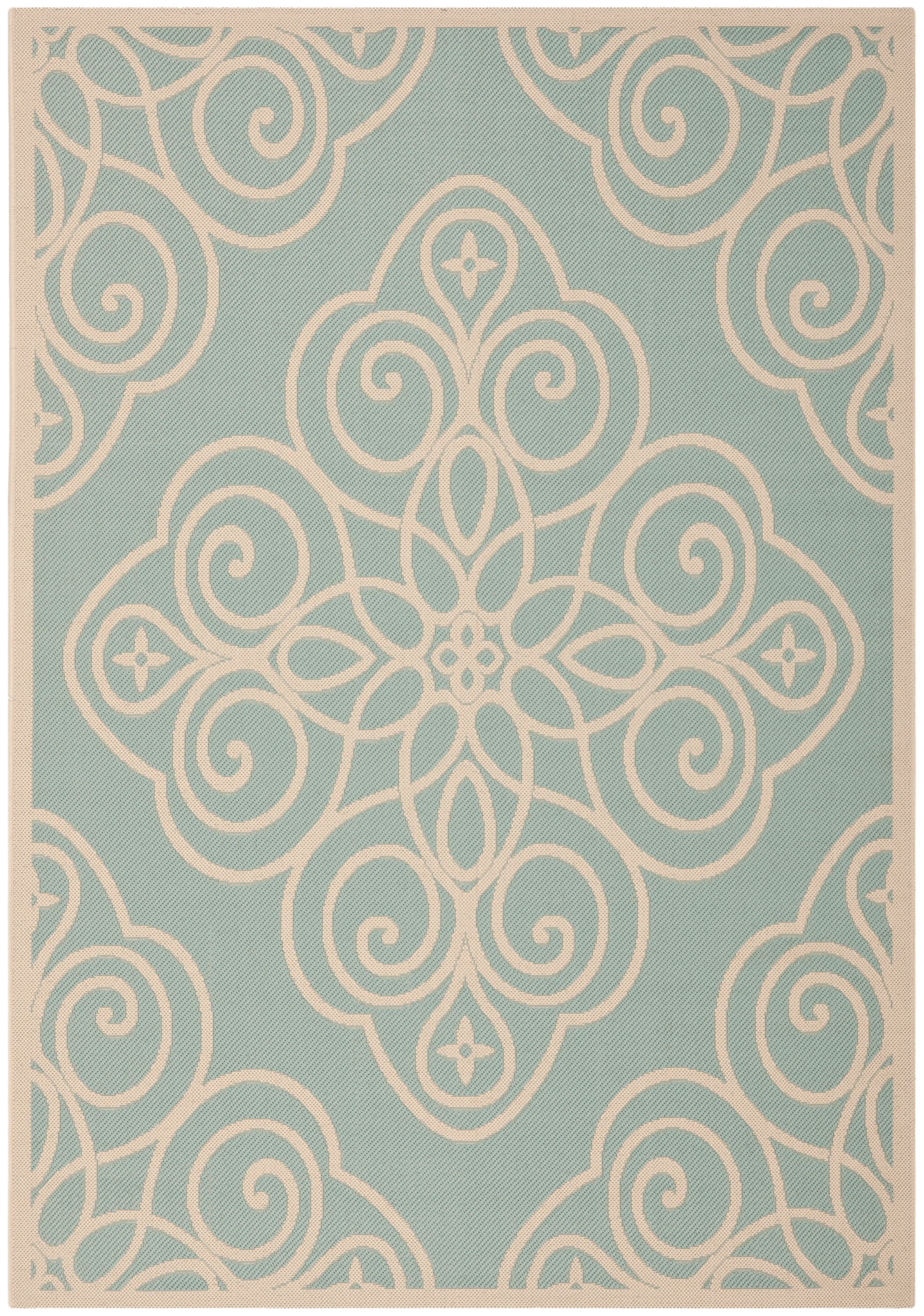 Martha Stewart MSR4244-223-4 Rosamond 4 x 6 (ft) Loomed Polypropylene Sunken Pool Rectangular Indoor Abstract Coastal Area rug