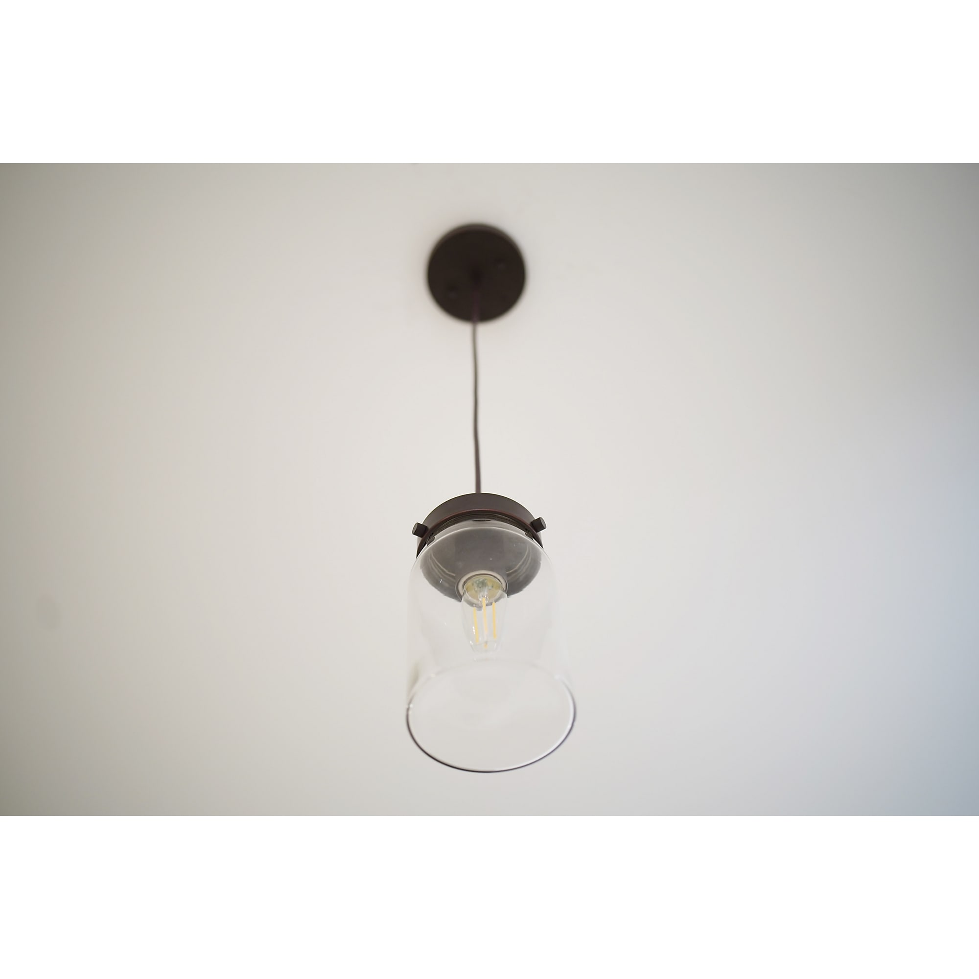 Hunter Devon Park 3-Light Onyx Bengal Farmhouse Clear Glass Tiered LED Medium Hanging Pendant Light