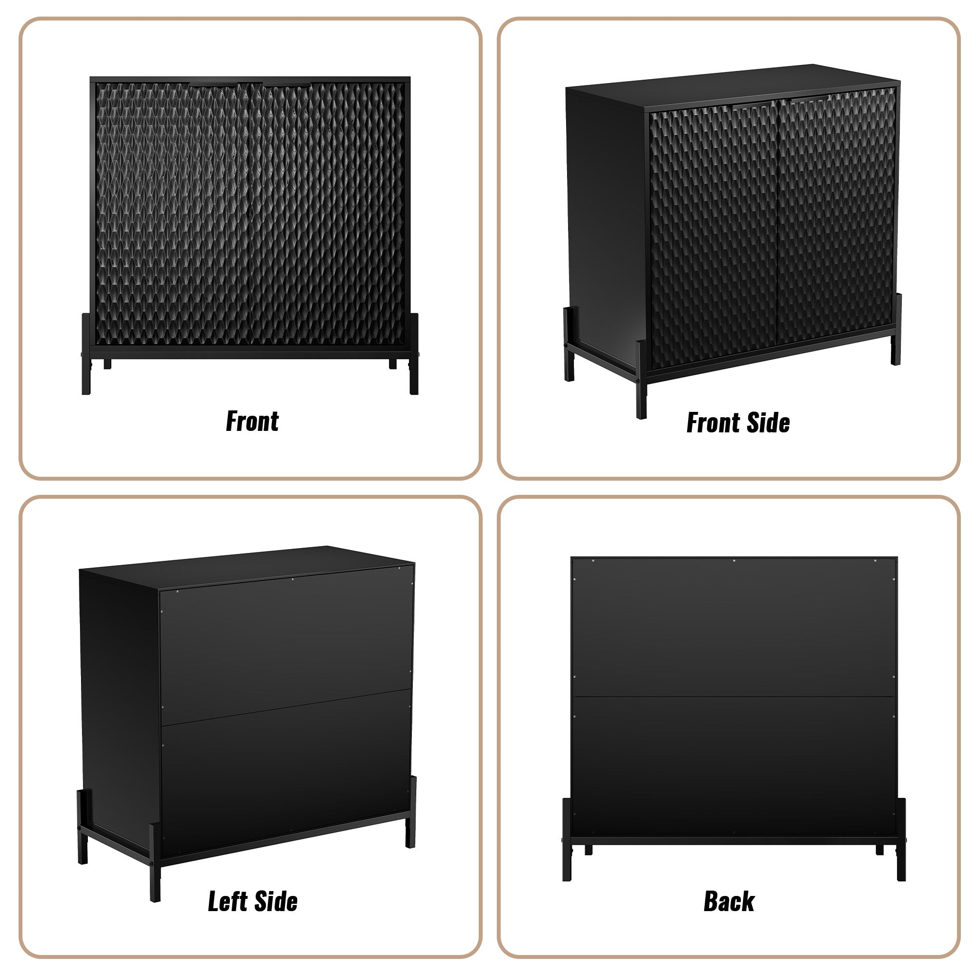 Boyel Living BL-HZ2M-BK Utility-Storage-Cabinets - View #5