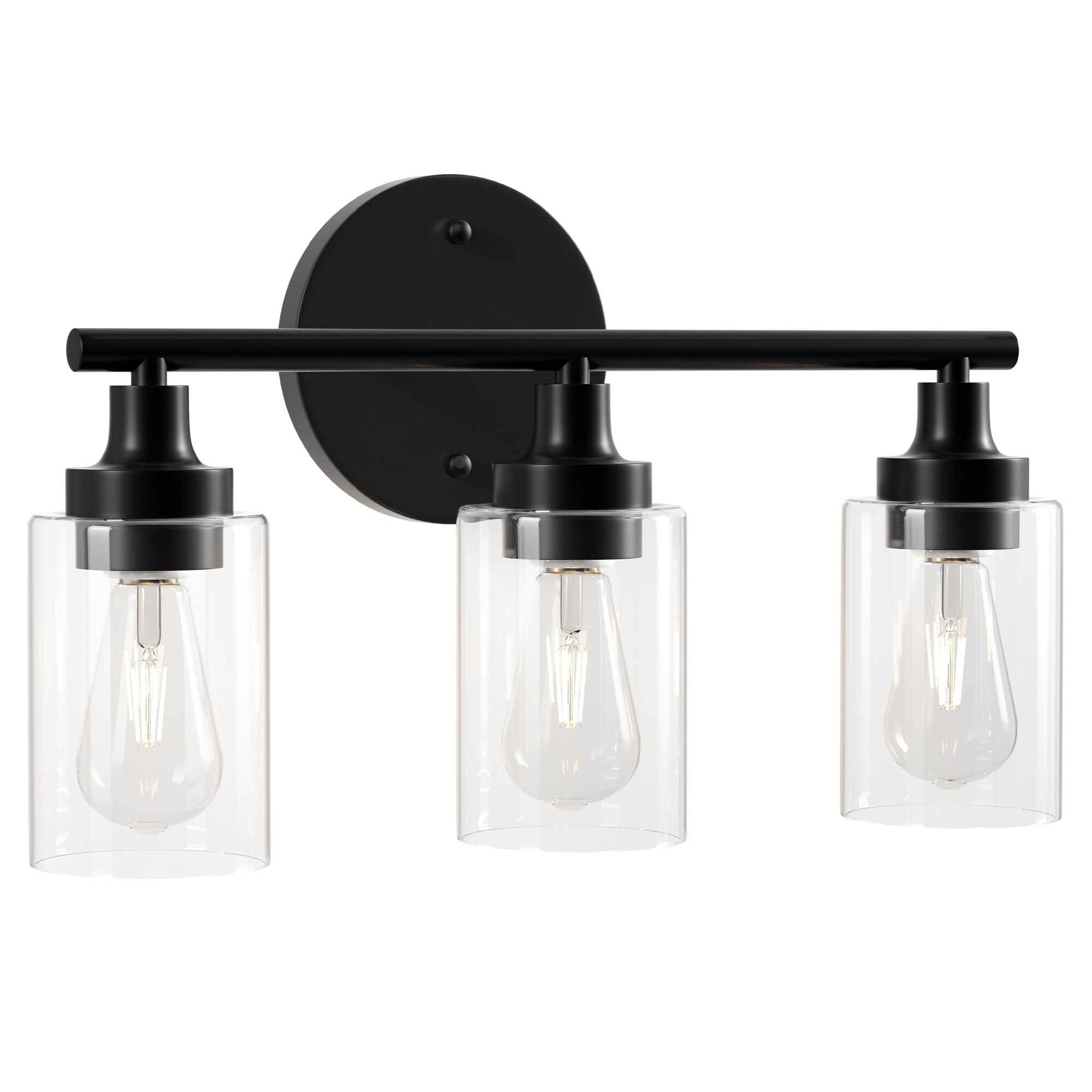 CO-Z 16.9-in 3-Light Matte Black LED Modern/Contemporary Vanity Light ...