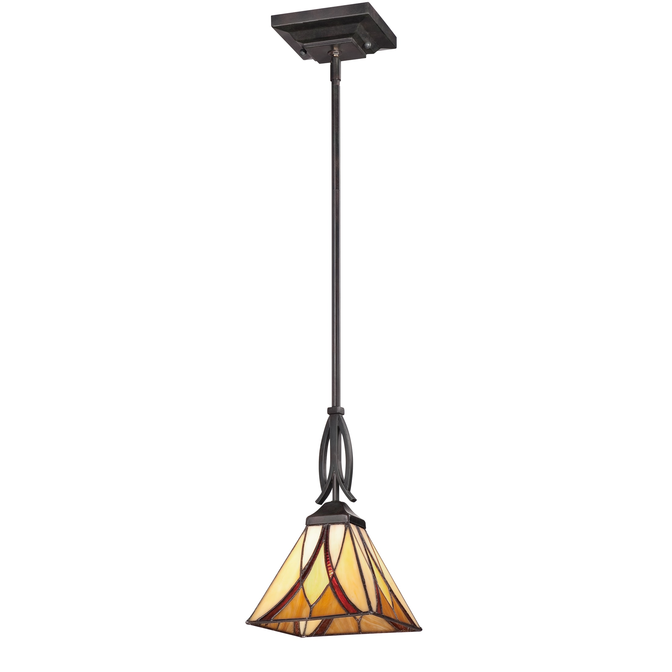 Quoizel Asheville 4 -Light Western bronze Traditional Cone Mini Hanging Pendant light