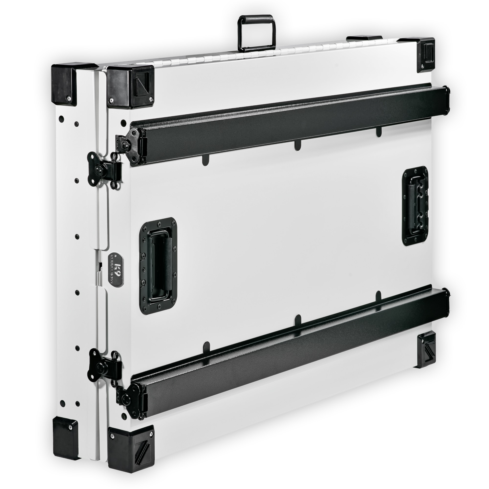 Large White Powder-Coated Aluminum Collapsible Dog Crate