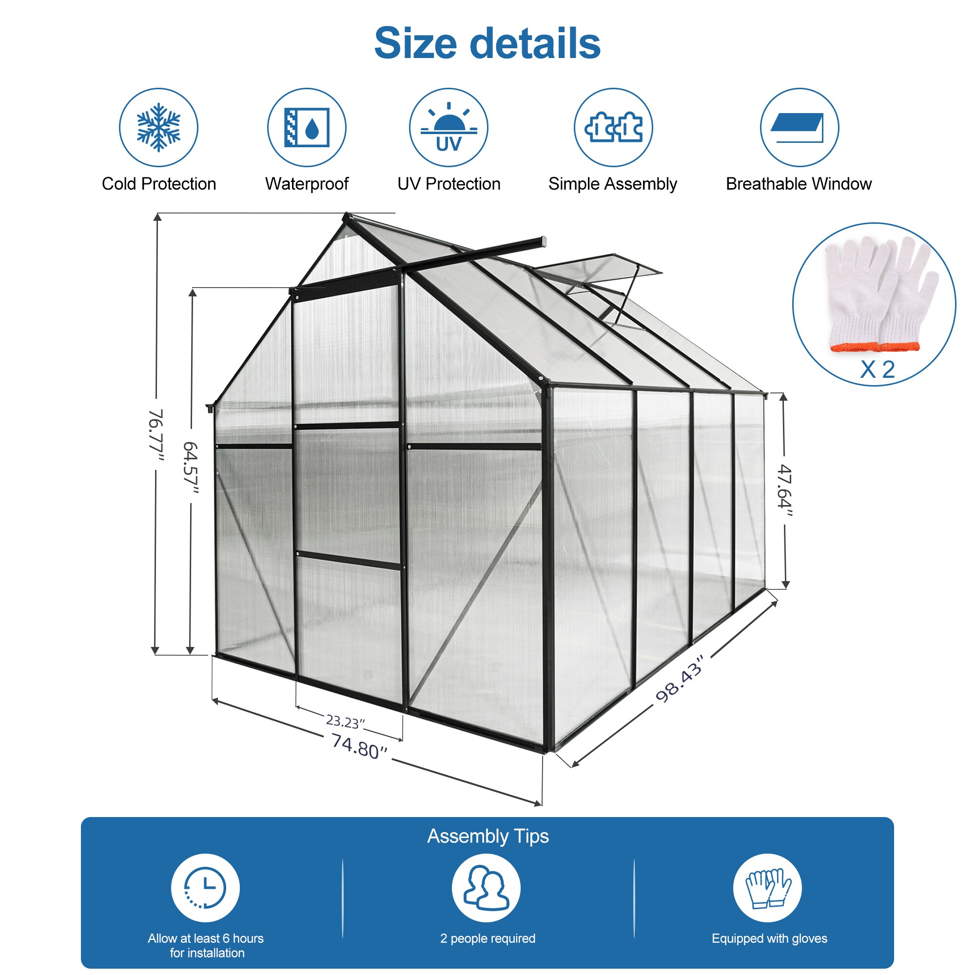 Clihome CL-WC54S07 greenhouses - View #4