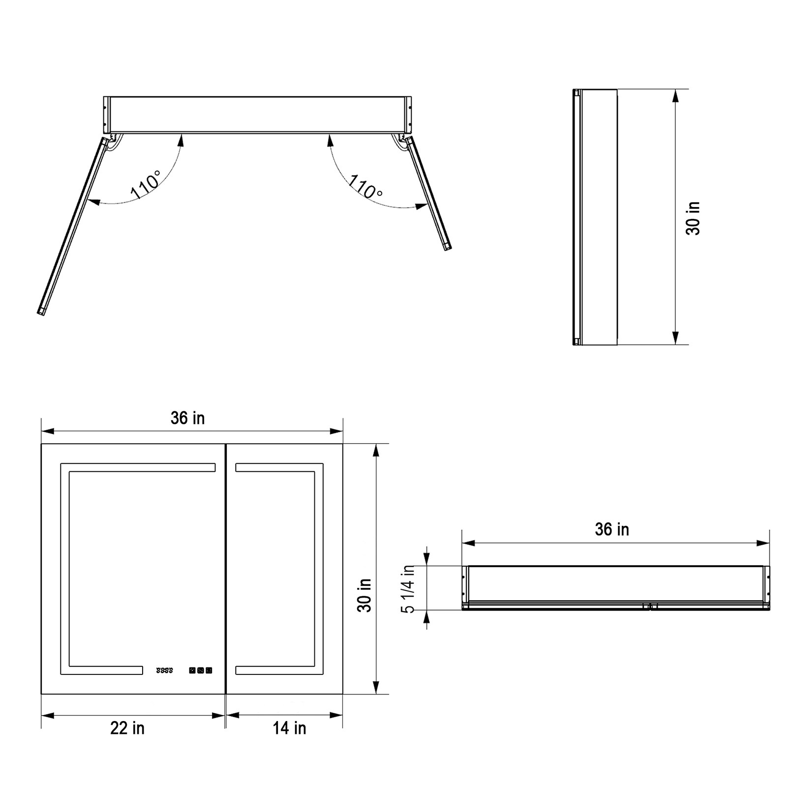 WELLFOR EX-4MC3630 Bathroom-Medicine-Cabinets - View #11