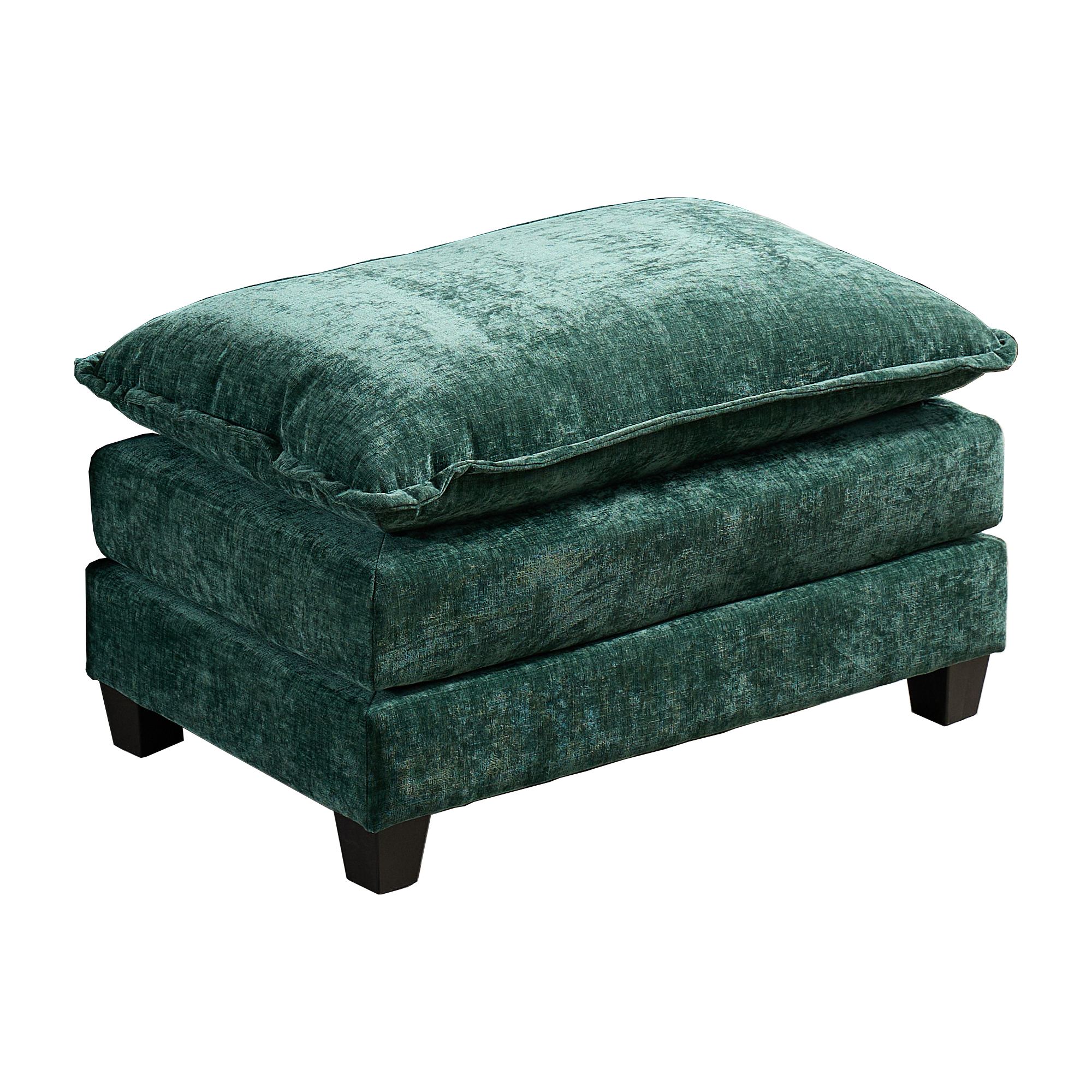 LOVMOR Cloud Sofa Ottoman only Modern Sectional Couch for Living Room Bedroom and Apartment Comfy Double Layer Upholstered Seat Cushion Breathable Chenille Fabric Green
