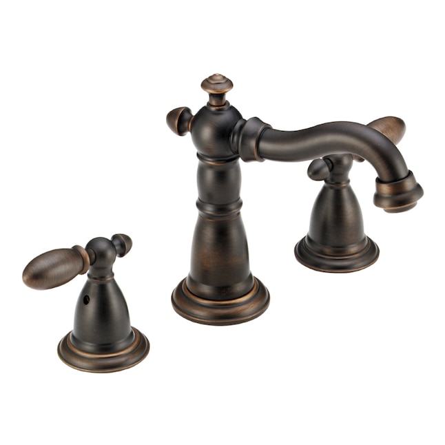 Delta Victorian Venetian Bronze 2-handle Widespread WaterSense Bathroom Sink Faucet with Drain Delta Victorian Venetian Bronze 2-handle Widespread WaterSense Bathroom Sink Faucet with Drain