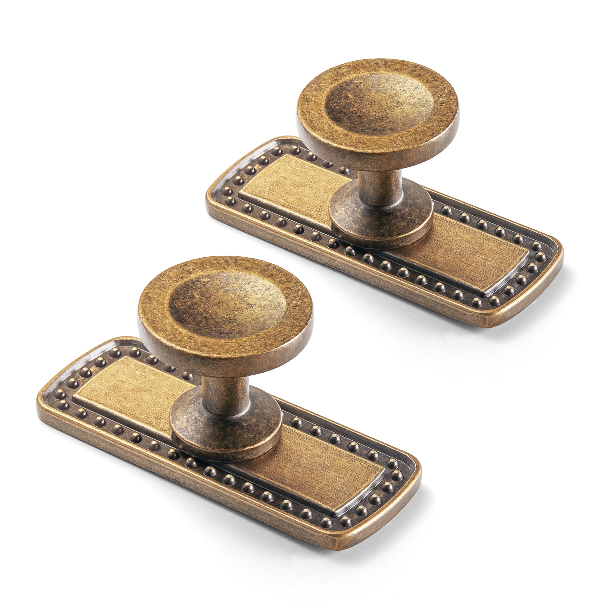 Miaokesen 1-1/10-in Antique Brass Novelty Classic Cabinet Knob 6 -Pack #2502GT-G018-DK