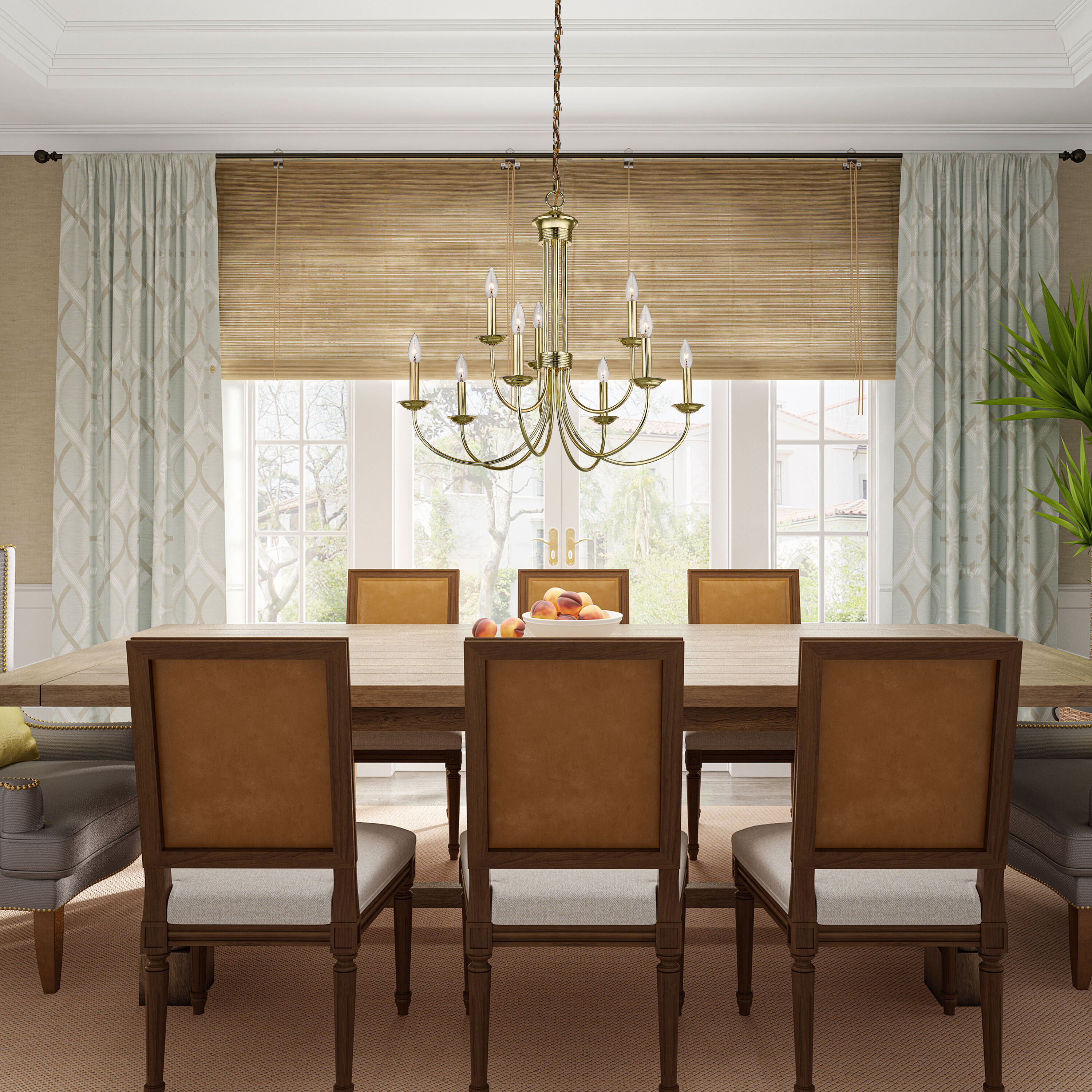 Estate Elegance 9-Light Polished Brass Traditional Chandelier