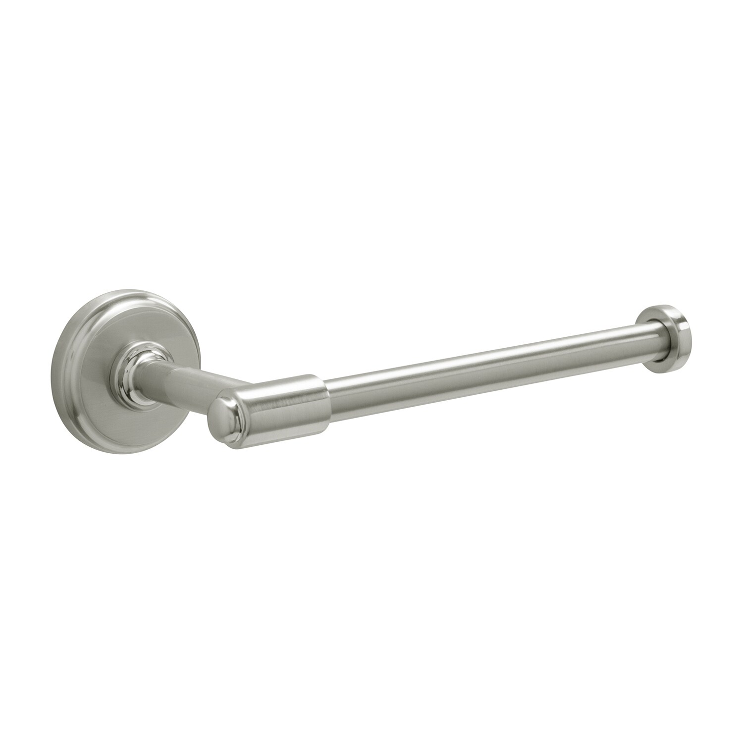 Hickory Hardware H079277-SN Piper Satin Nickel Wall mount Single post Toilet Paper Holder 1 -Rolls with Storage