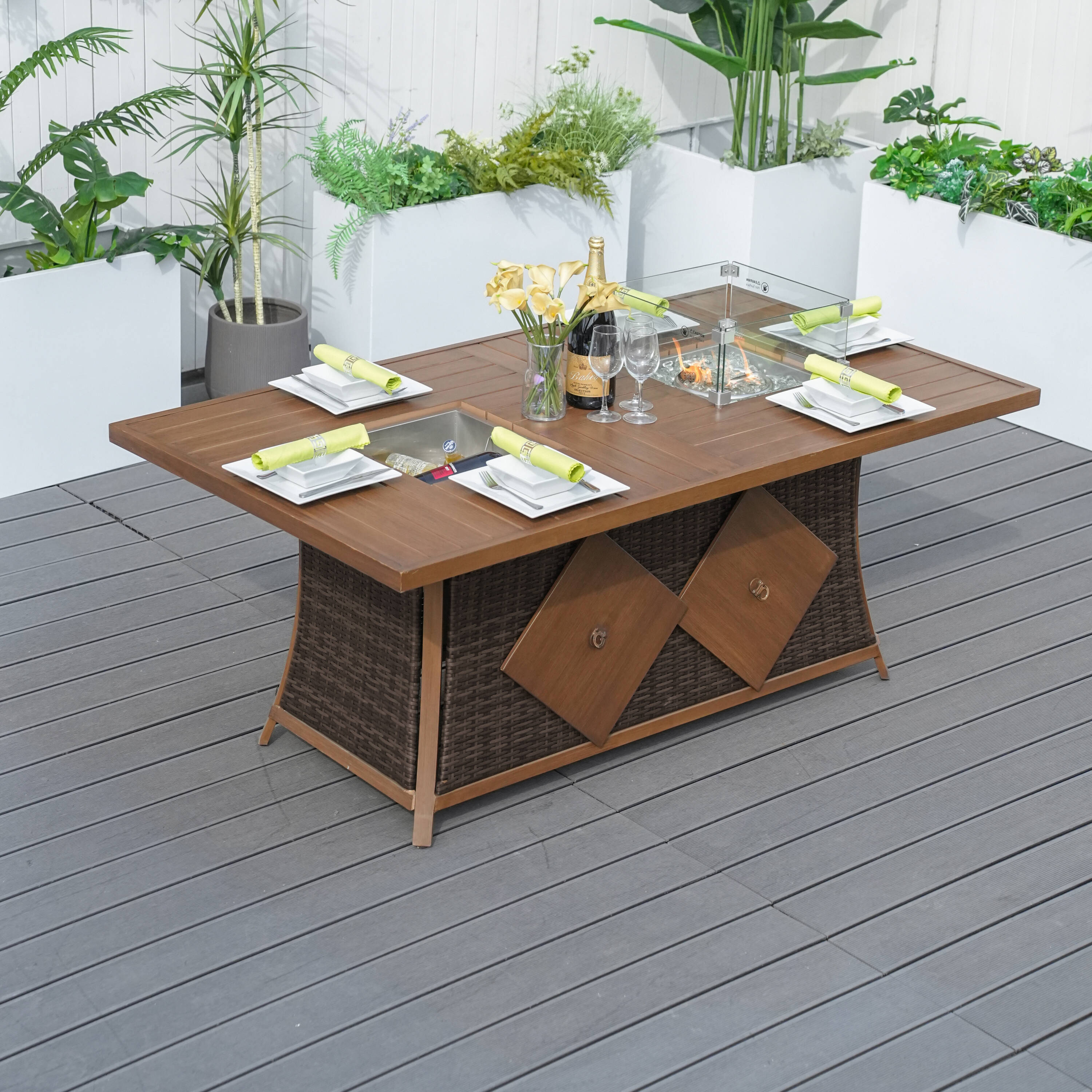 Direct Wicker DWG-1106FI-BR Patio-Dining-Sets - View #11