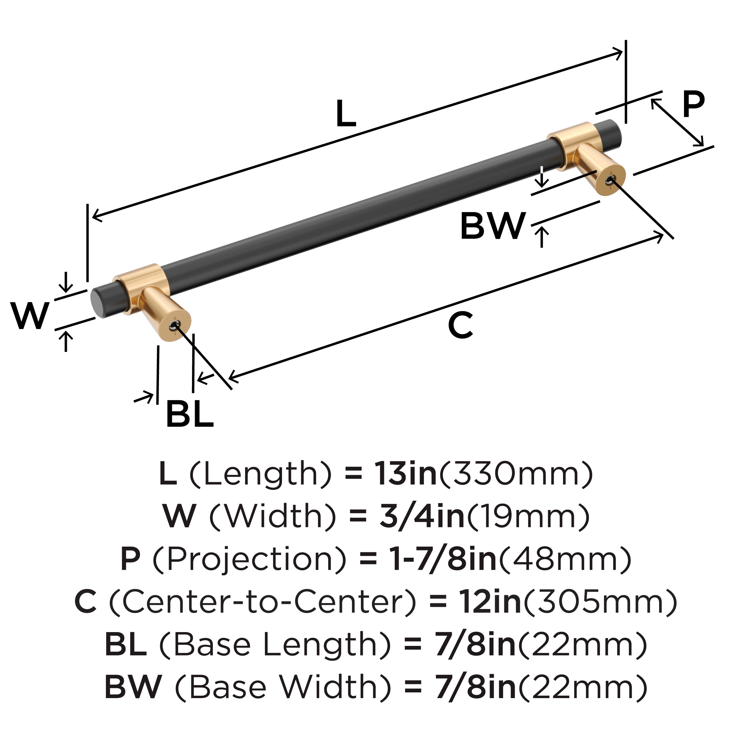 Amerock BP36982FBCZ Cabinet-Pulls - View #3