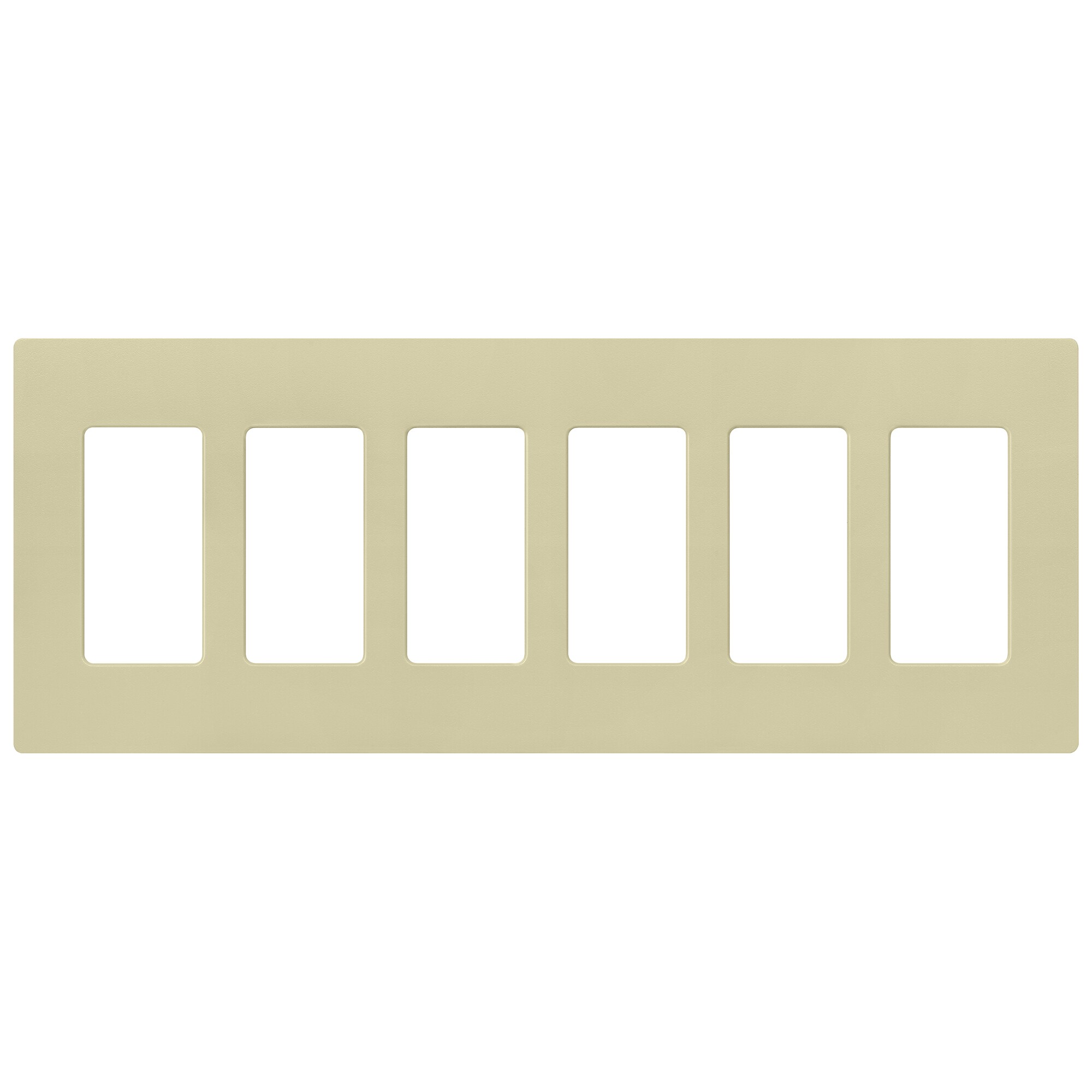 Lutron SC-6-SA Claro 6 -Gang Standard Size Sage Plastic Indoor Screwless Decorator Wall Plate