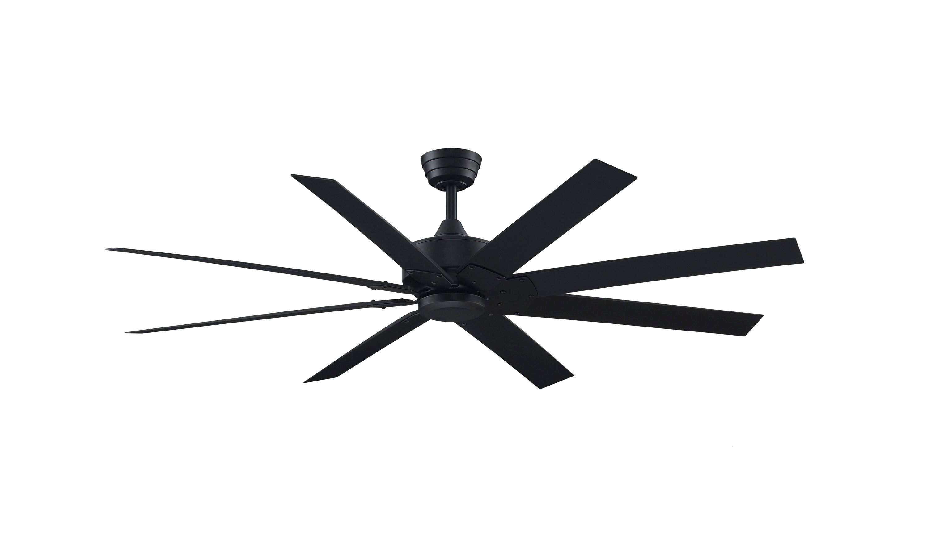 Fanimation Levon Custom 64-in Black Indoor/Outdoor Smart Ceiling Fan ...